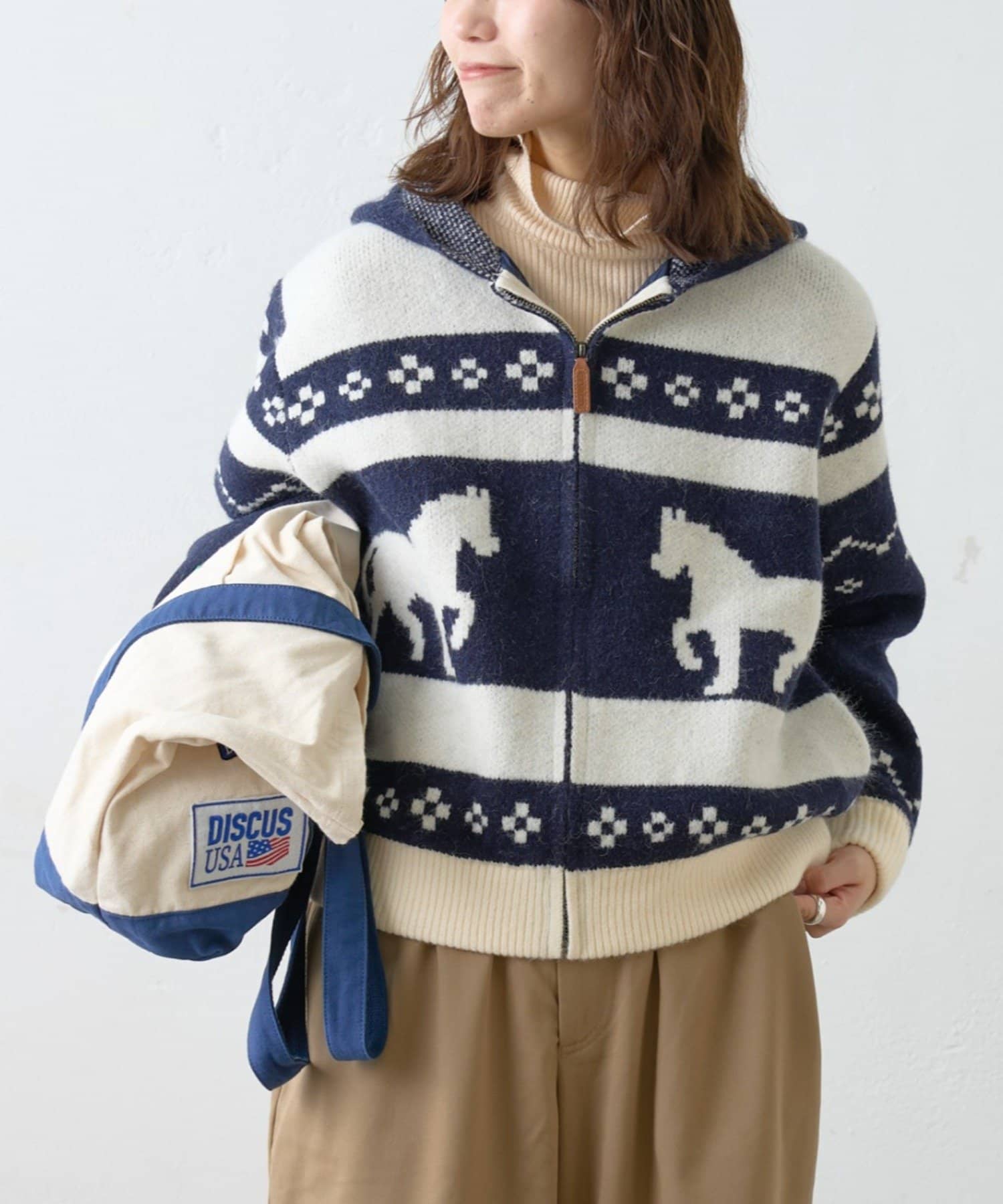 CIAOPANIC TYPY(チャオパニックティピー) 【GEVACO】カウチンフーディニットカーディガン