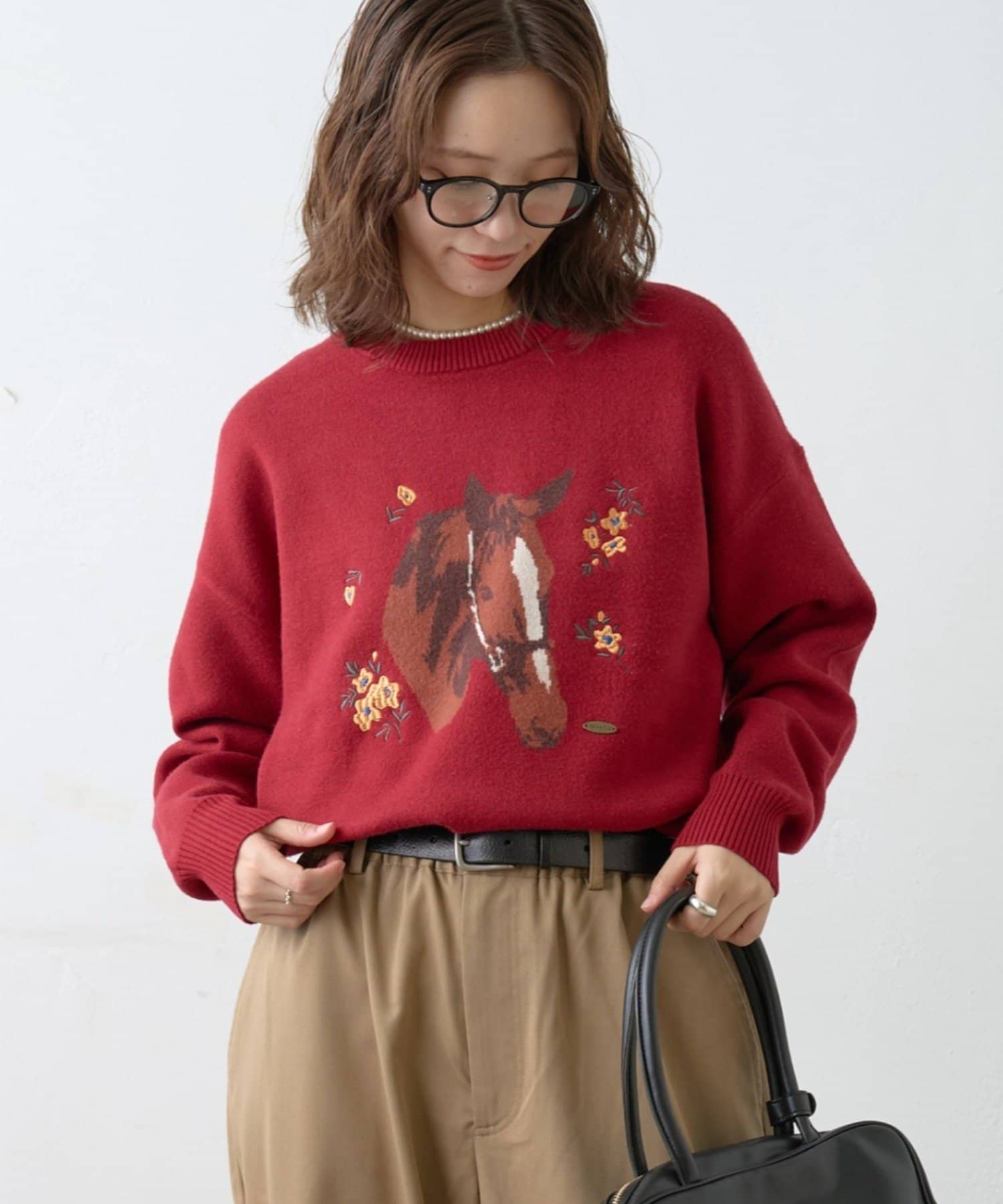 CIAOPANIC TYPY(チャオパニックティピー) 【GEVACO】フラワーホースジャガードニット