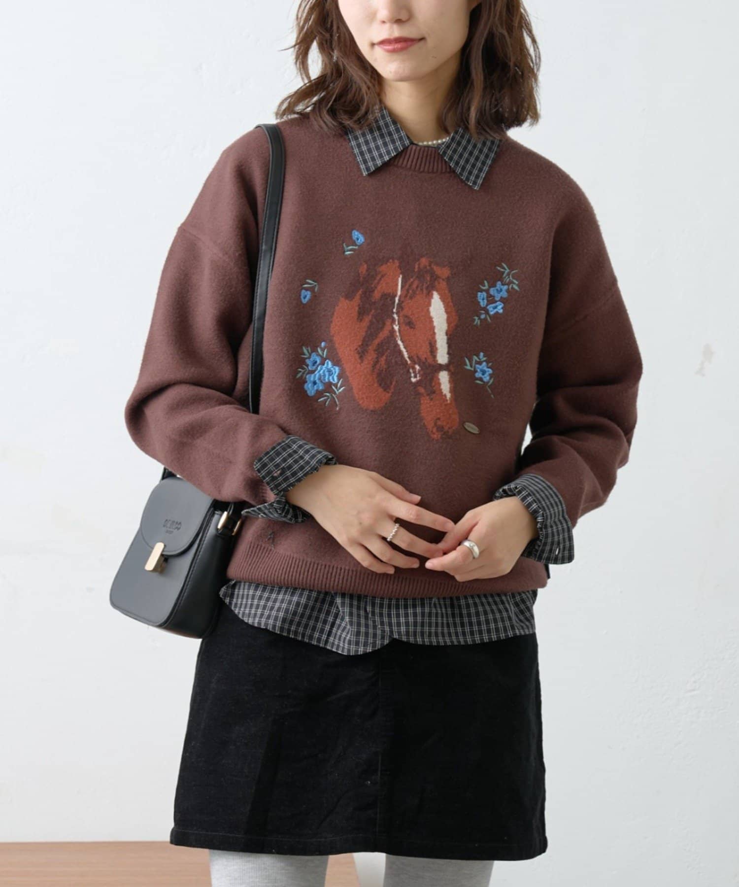 CIAOPANIC TYPY(チャオパニックティピー) 【GEVACO】フラワーホースジャガードニット