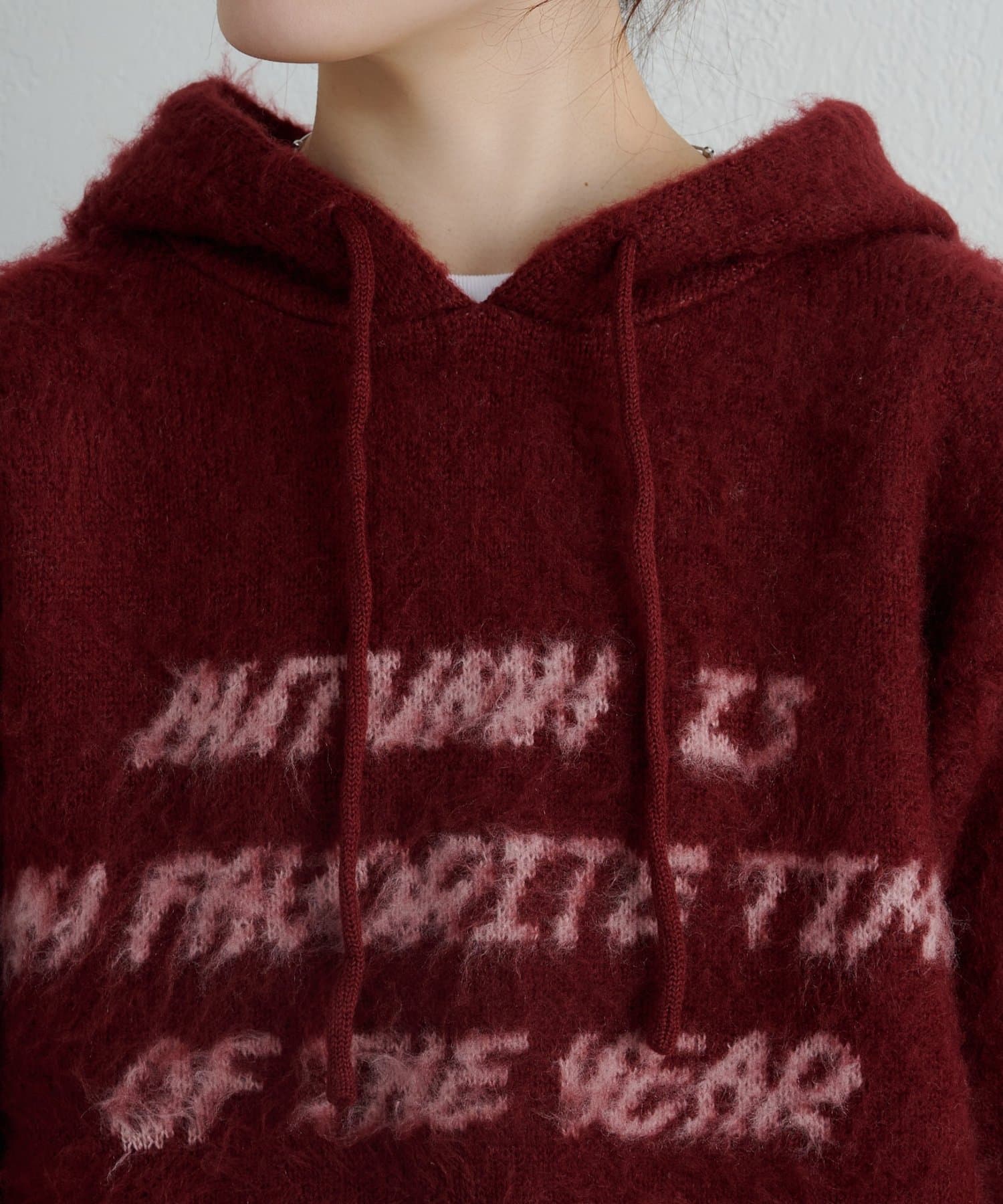 CIAOPANIC TYPY(チャオパニックティピー) モヘアタッチロゴニットフーディー