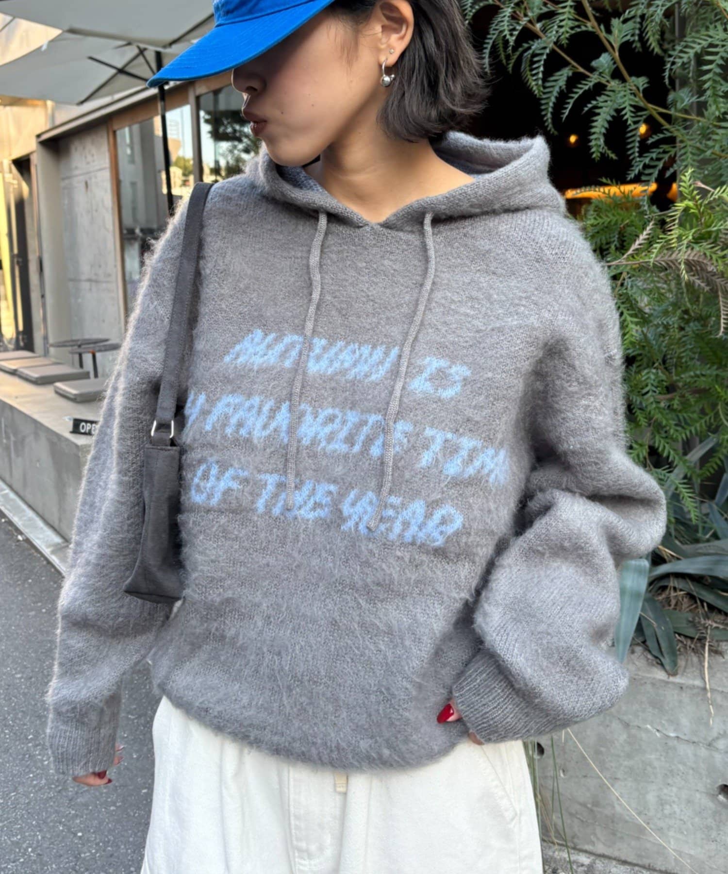 CIAOPANIC TYPY(チャオパニックティピー) モヘアタッチロゴニットフーディー