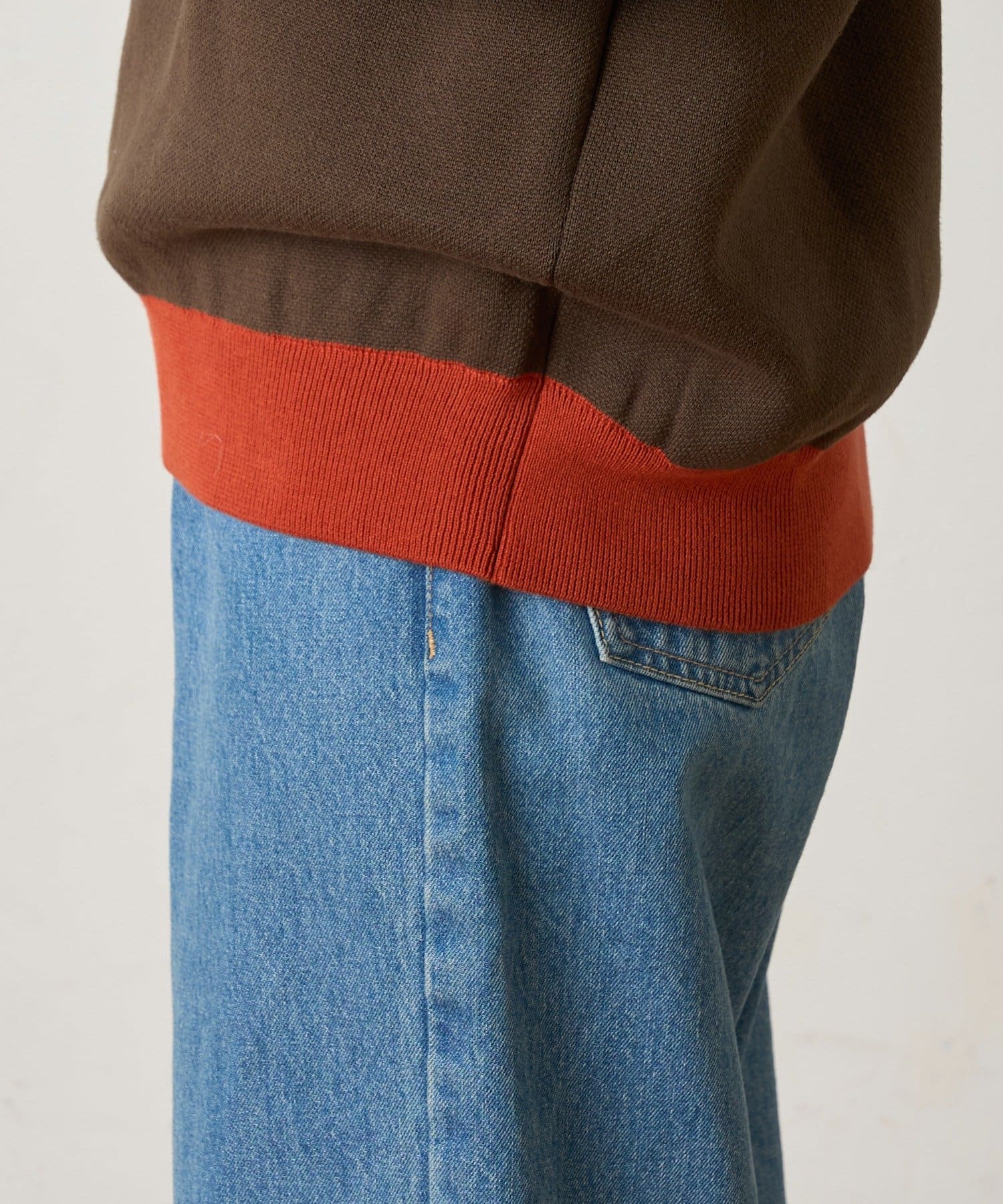 CIAOPANIC TYPY(チャオパニックティピー) 裾リブ配色ニットポロ