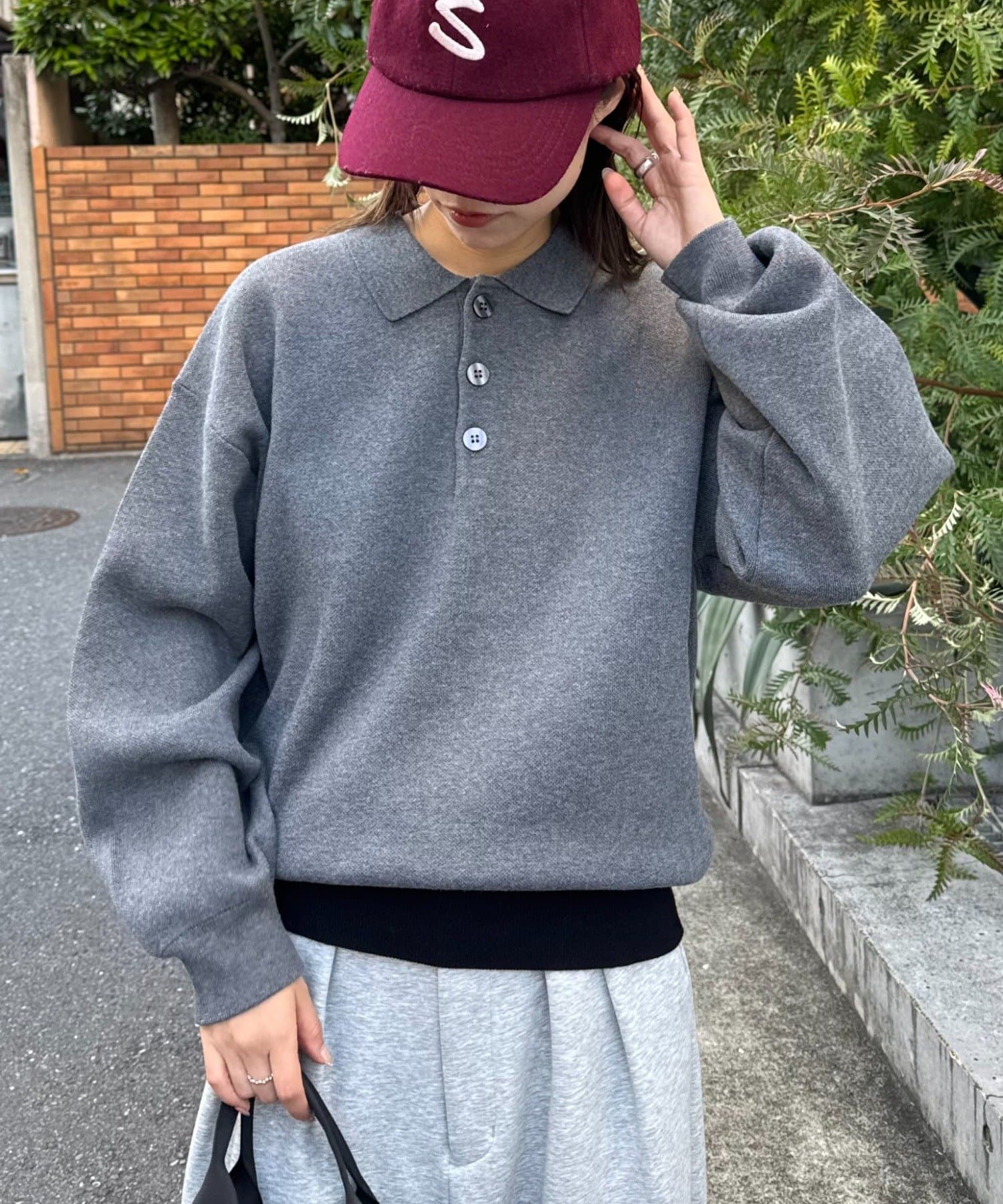 CIAOPANIC TYPY(チャオパニックティピー) 裾リブ配色ニットポロ