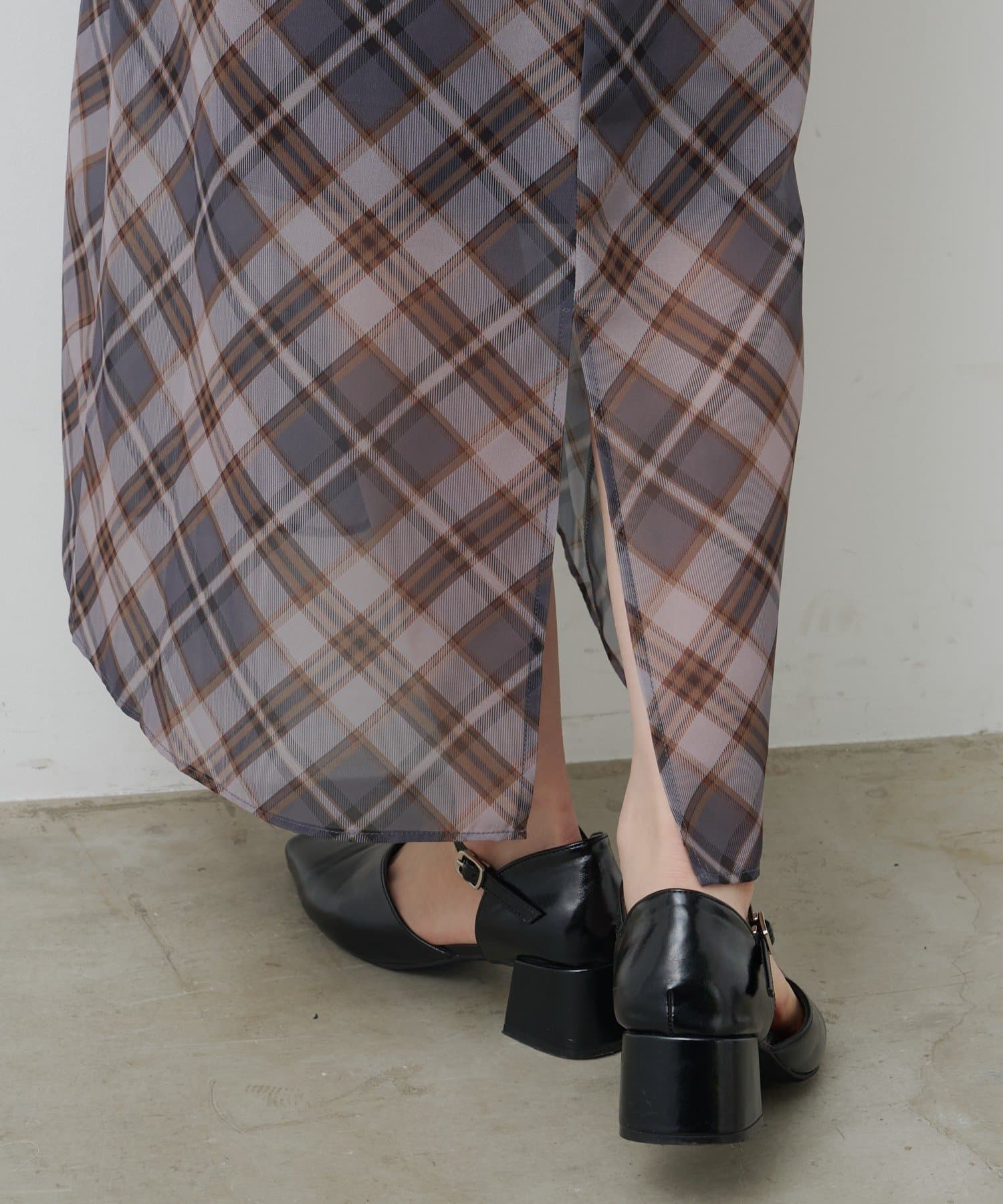 Kastane(カスタネ) 【結婚式/オケージョン】ペプラムチュール×レースアップワンピースSET