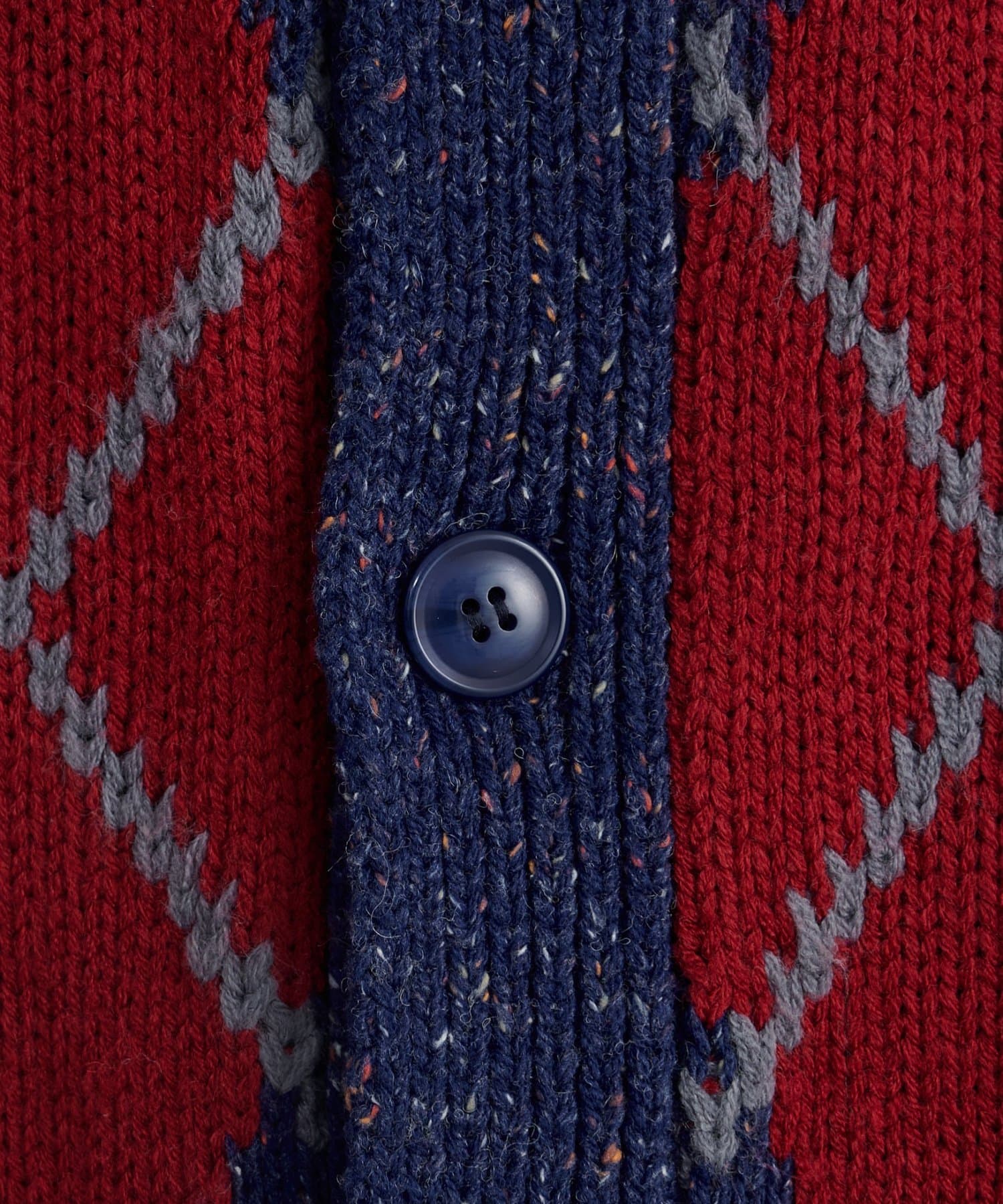 CIAOPANIC TYPY(チャオパニックティピー) 【UNISEX】アーガイル襟ネップニットカーディガン