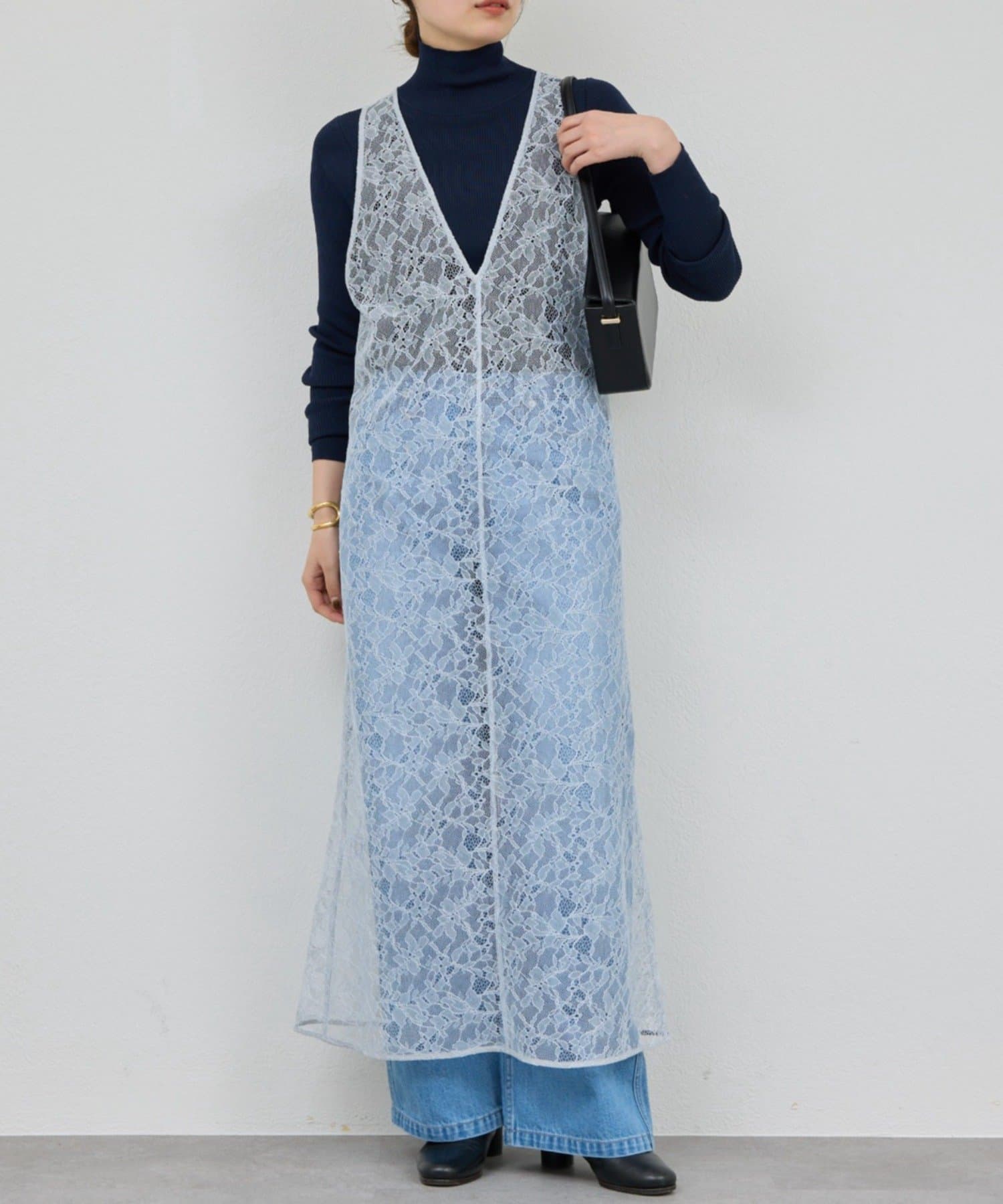 GALLARDAGALANTE(ガリャルダガランテ) 【前後2way】レースワンピース