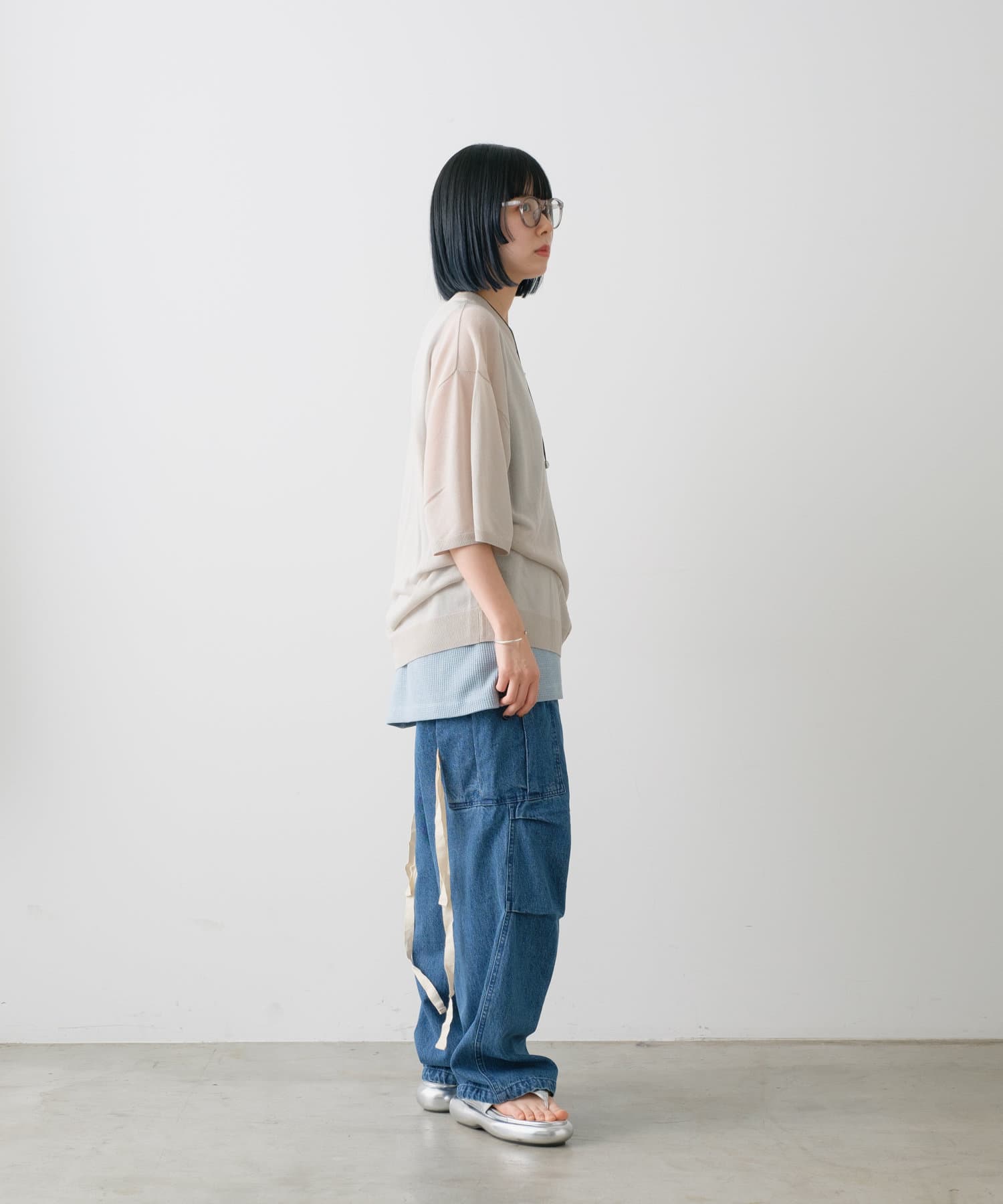 OUTLET(アウトレット) 【Kastane】【WHIMSIC】シアーニットTシャツ