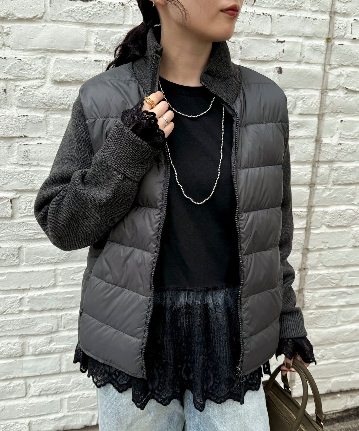 FREDY & GLOSTER(フレディ アンド グロスター) 【TAION】別注HINECK DOWN JACKET+SLEEVEKNIT