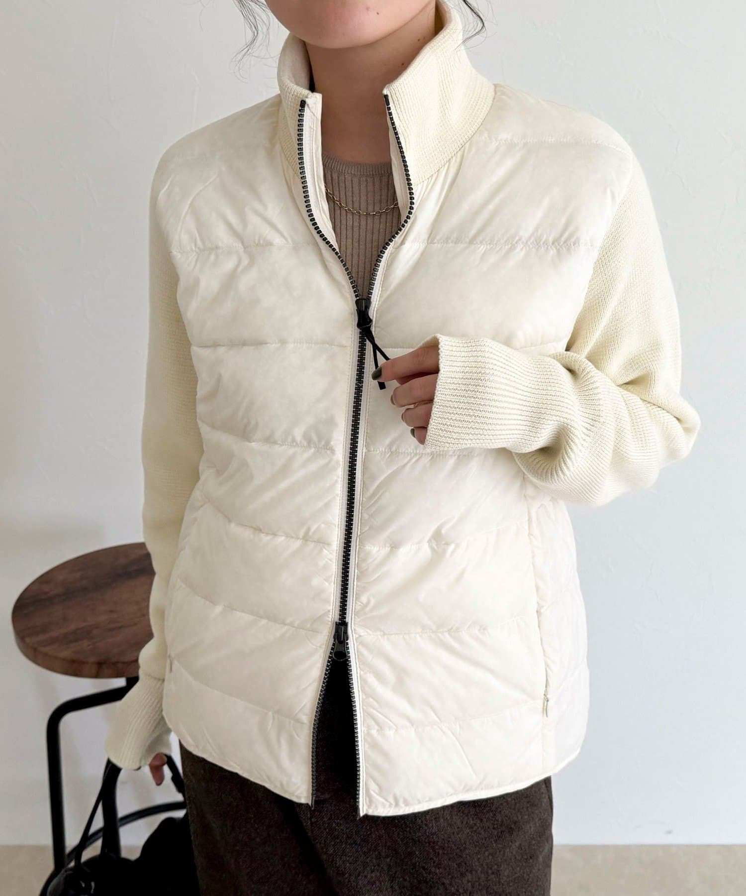 FREDY & GLOSTER(フレディ アンド グロスター) 【TAION】別注HINECK DOWN JACKET+SLEEVEKNIT