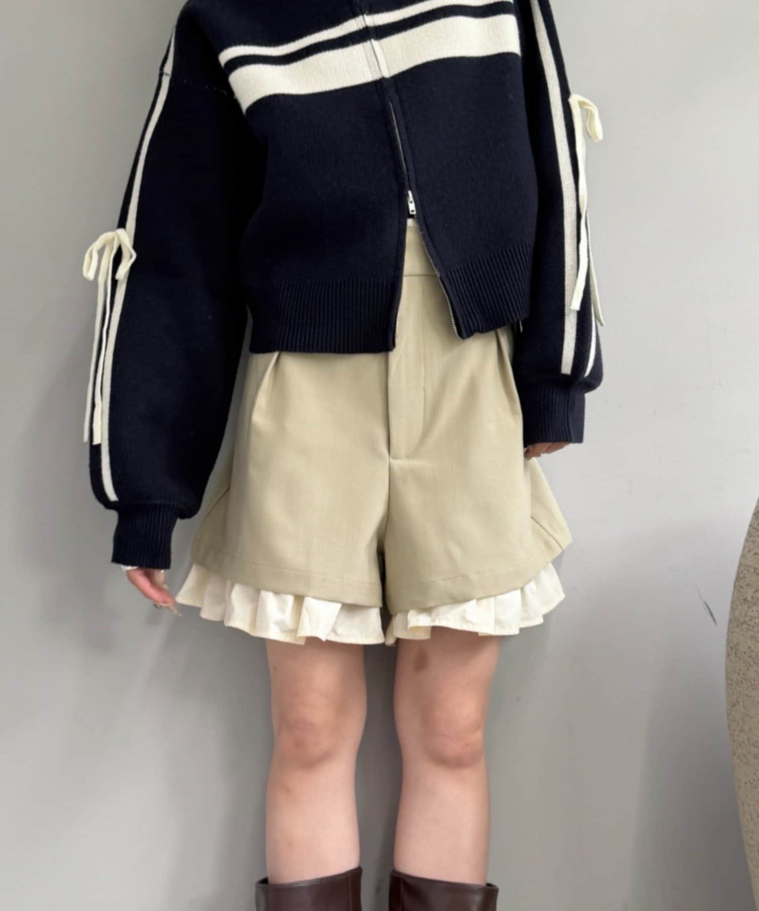 w closet(ダブルクローゼット) レイヤードショートパンツ