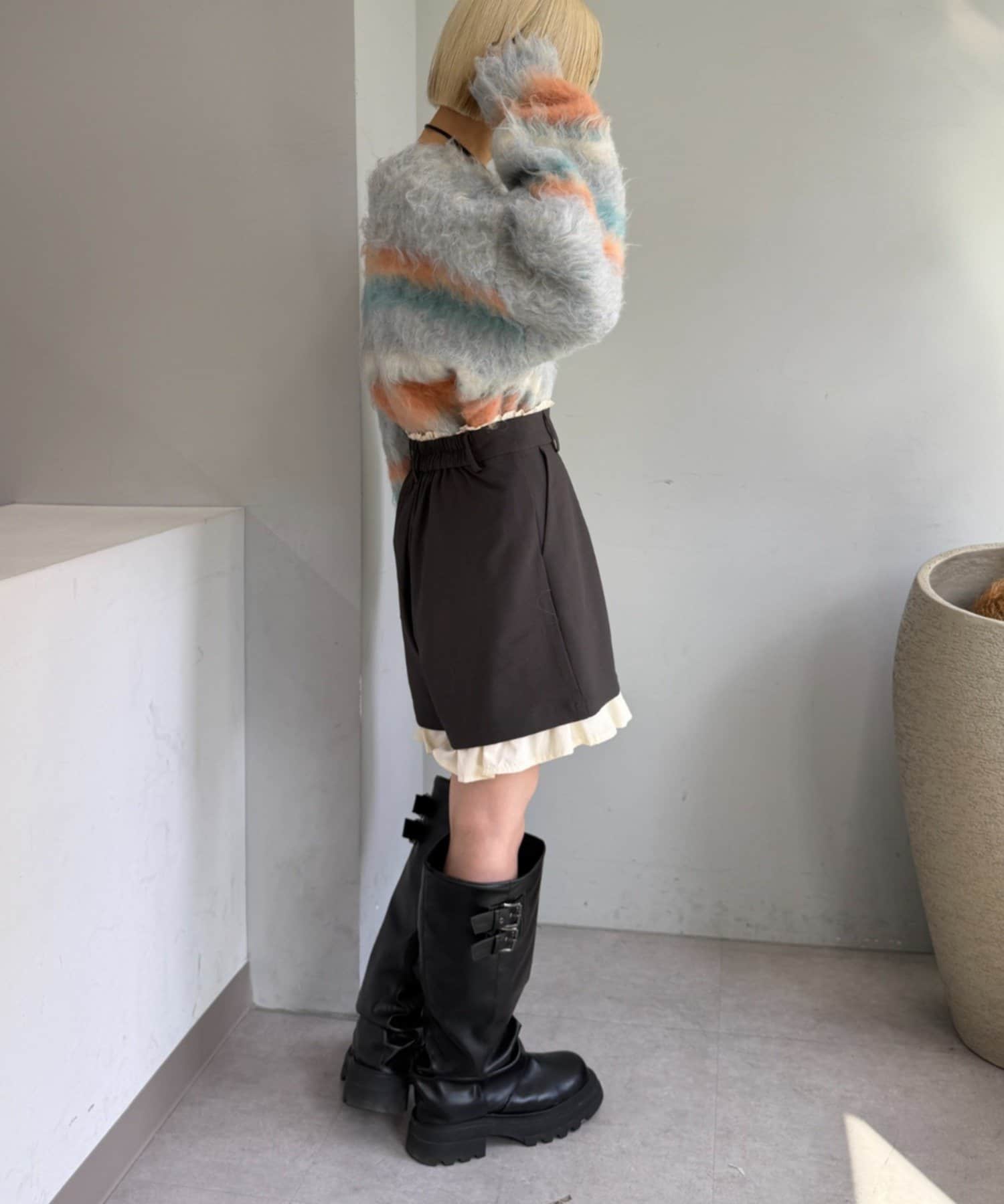 w closet(ダブルクローゼット) レイヤードショートパンツ