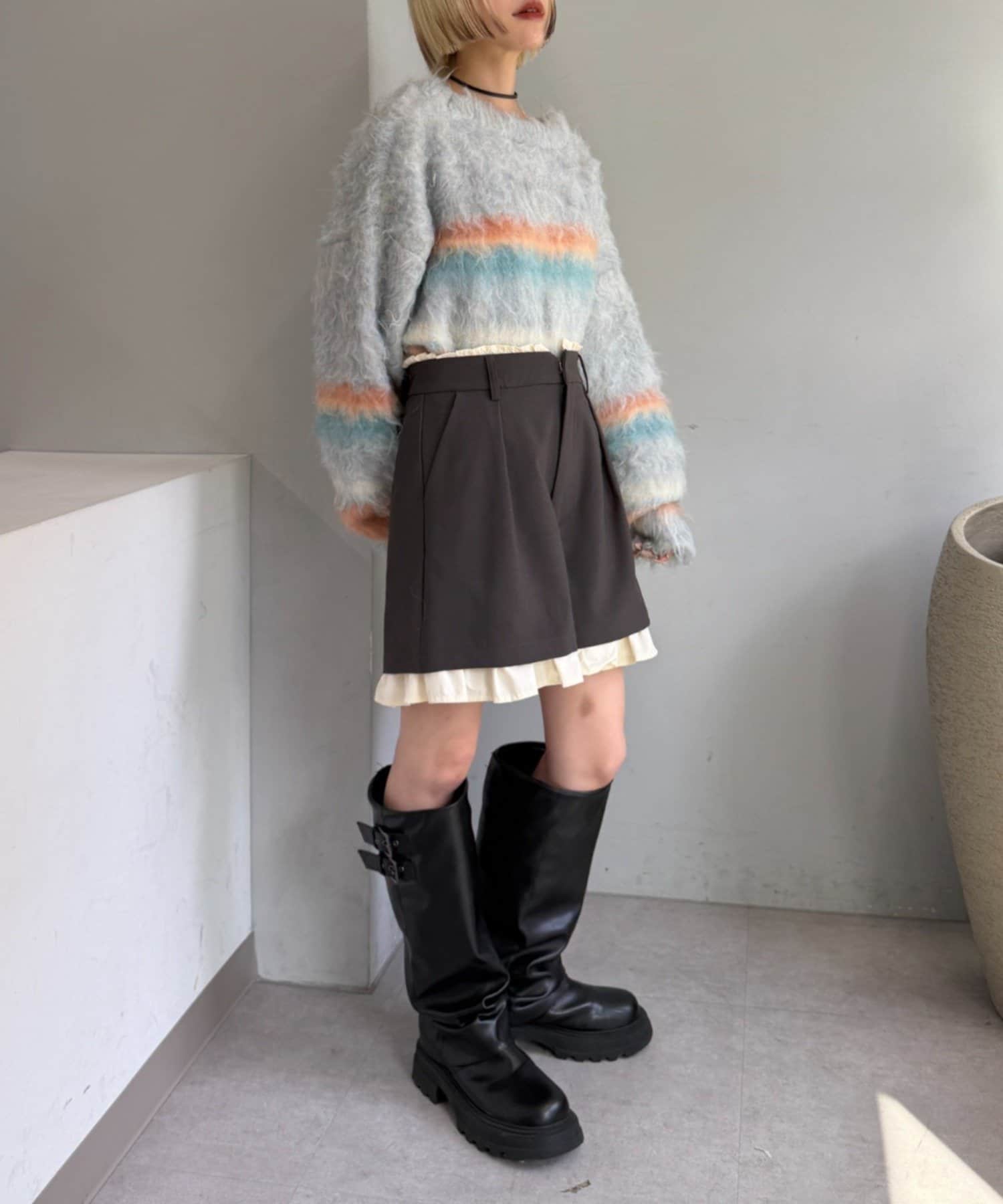 w closet(ダブルクローゼット) レイヤードショートパンツ