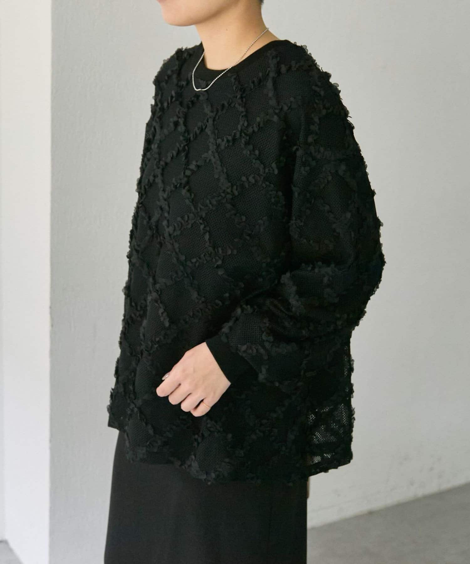 ear PAPILLONNER(イア パピヨネ) 《伸縮性あり》シアーレーススウェット【SUM1 STYLE(スミスタイル)】