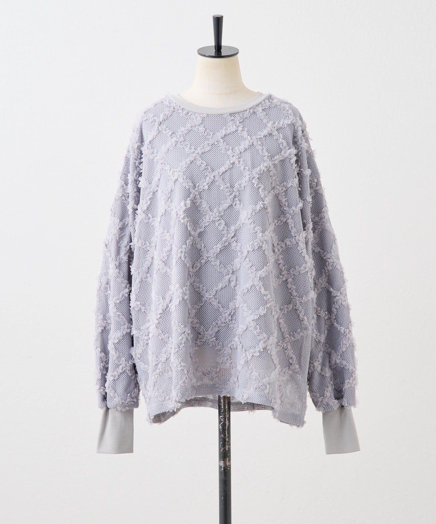 ear PAPILLONNER(イア パピヨネ) 《伸縮性あり》シアーレーススウェット【SUM1 STYLE(スミスタイル)】