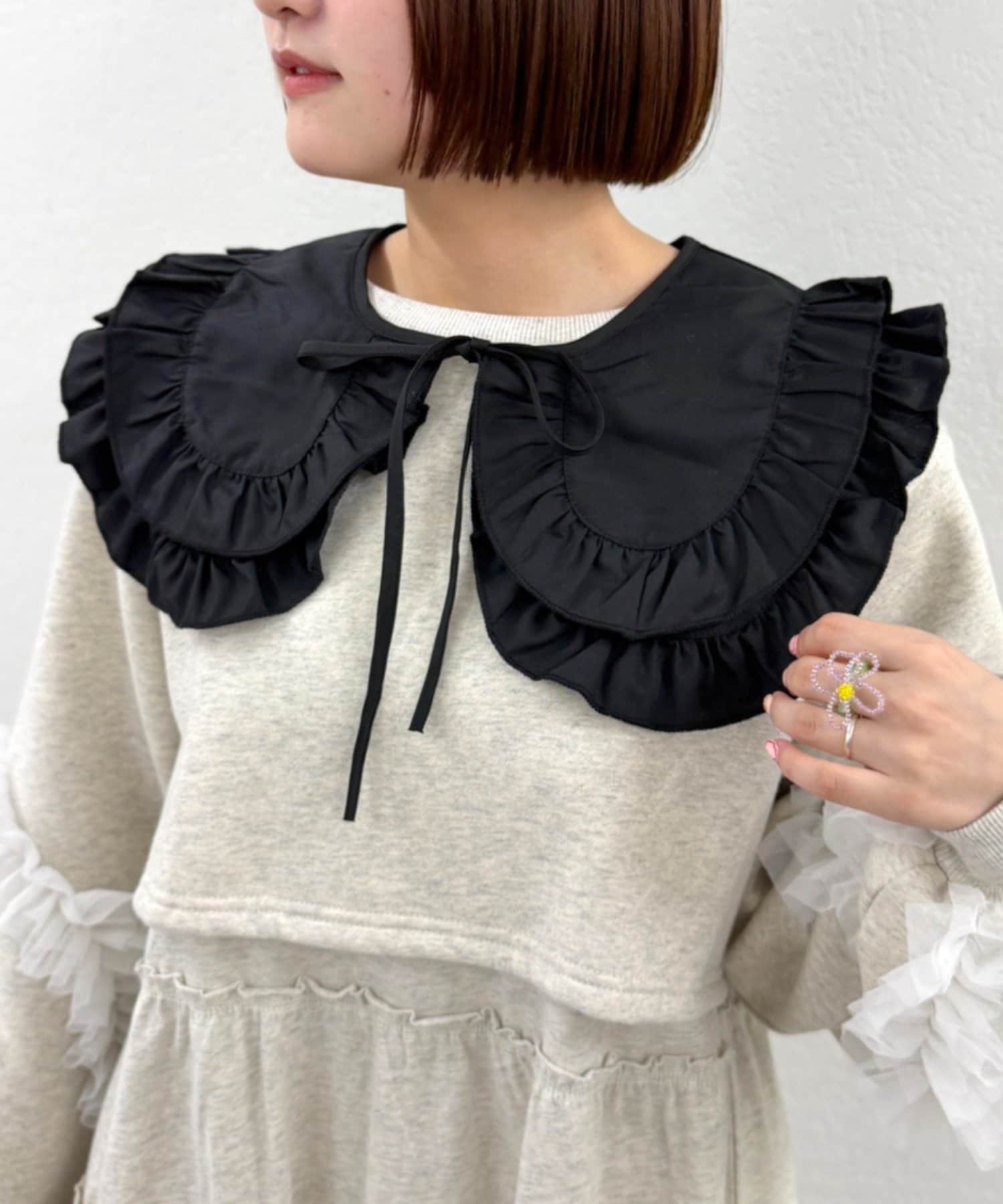 w closet(ダブルクローゼット) フリルBIGつけ襟