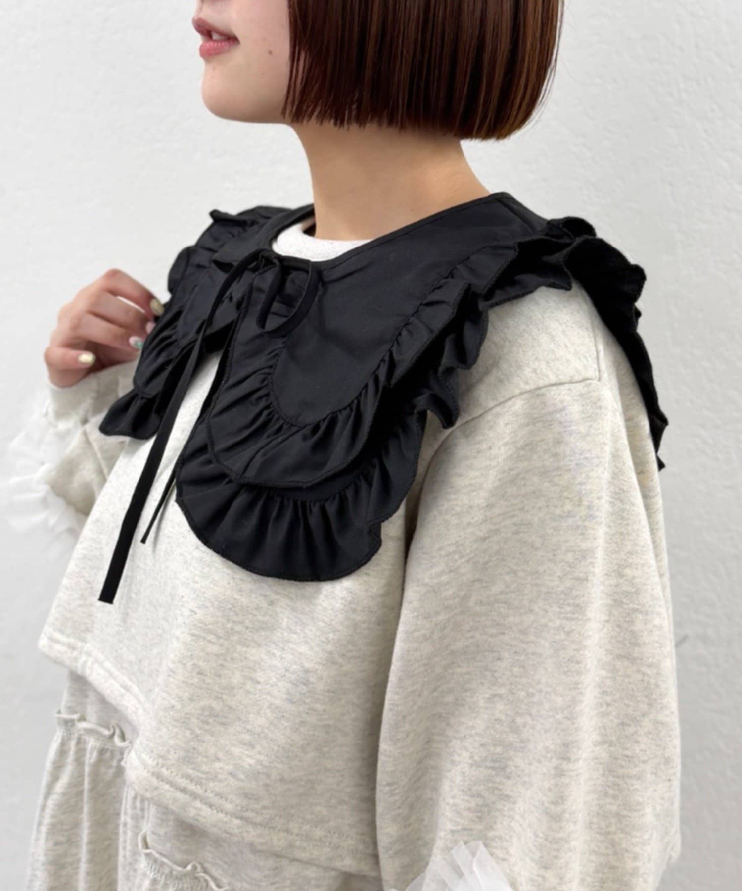 w closet(ダブルクローゼット) フリルBIGつけ襟