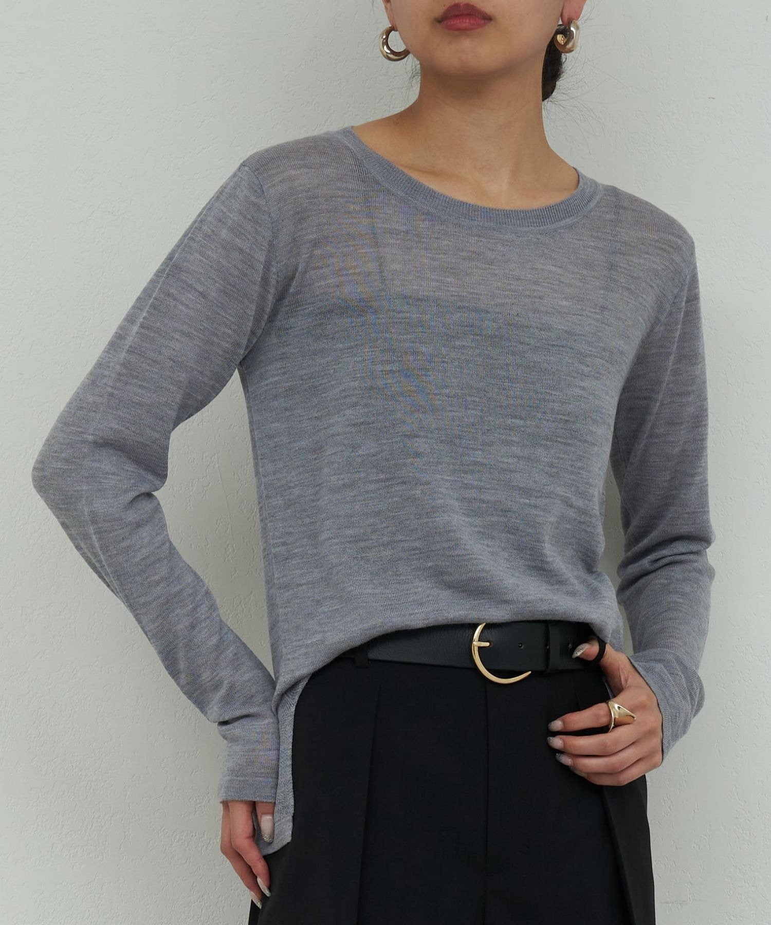 GALLARDAGALANTE(ガリャルダガランテ) 【HERITANOVUM】ライトウールクルーニット