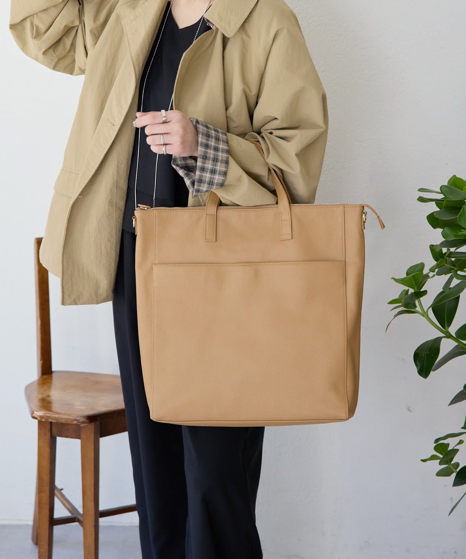 ear PAPILLONNER(イア パピヨネ) 《本革/A4サイズ対応》縦型トートバッグL