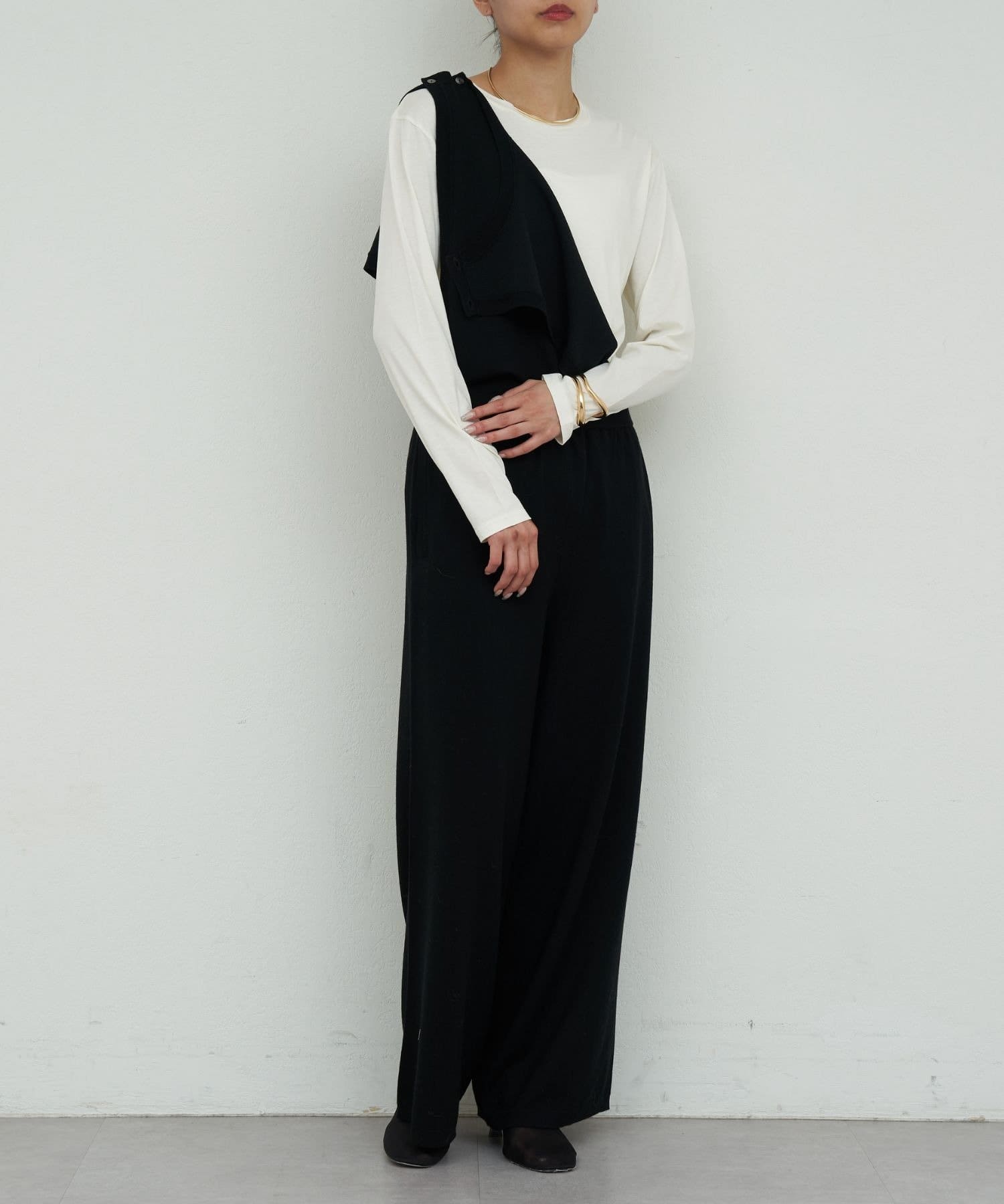 GALLARDAGALANTE(ガリャルダガランテ) 【HERITANOVUM】スリーブレスニットコンビネゾン