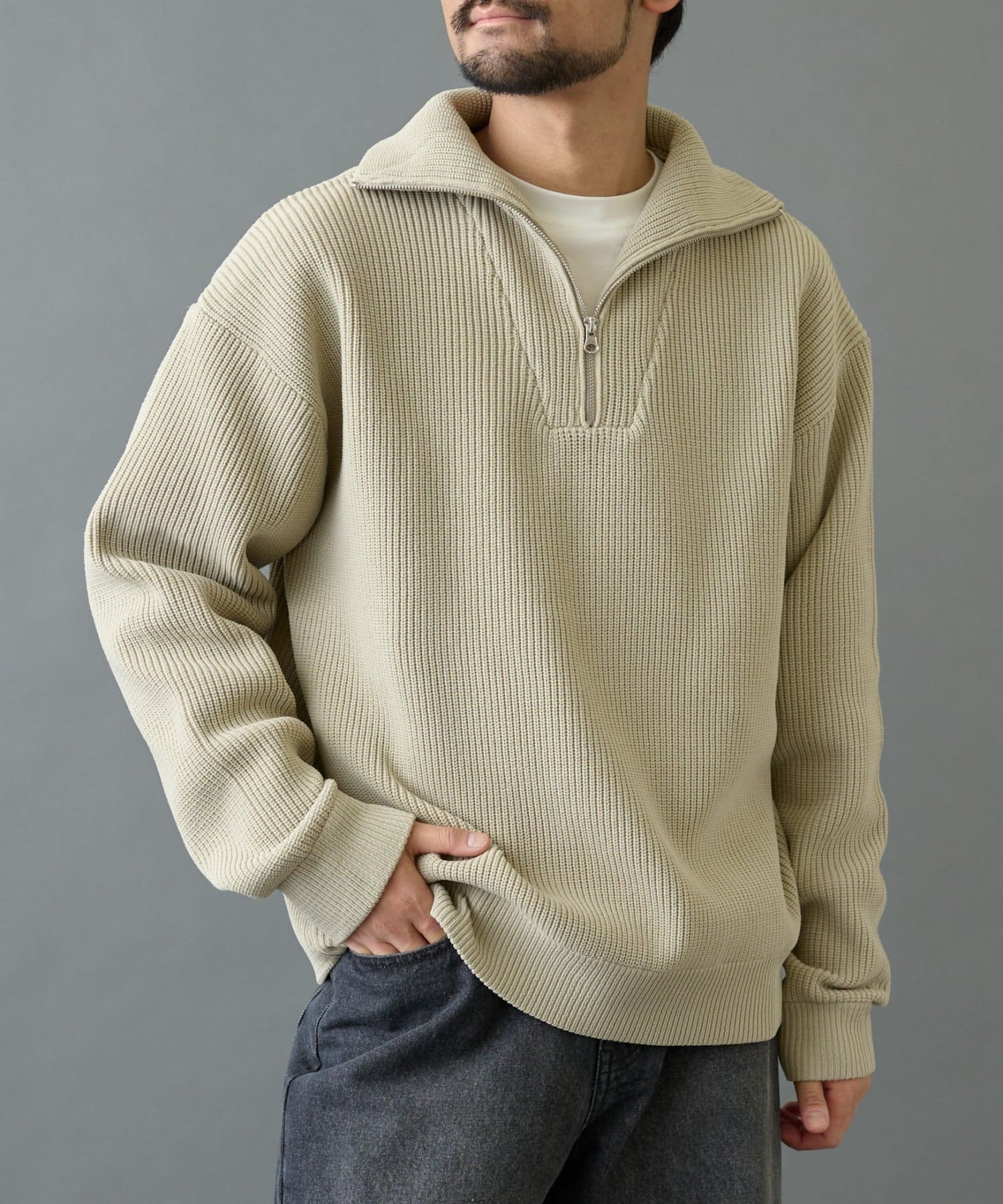 COLONY 2139(コロニー トゥーワンスリーナイン) 【リバイバル】テックニットハーフジップ