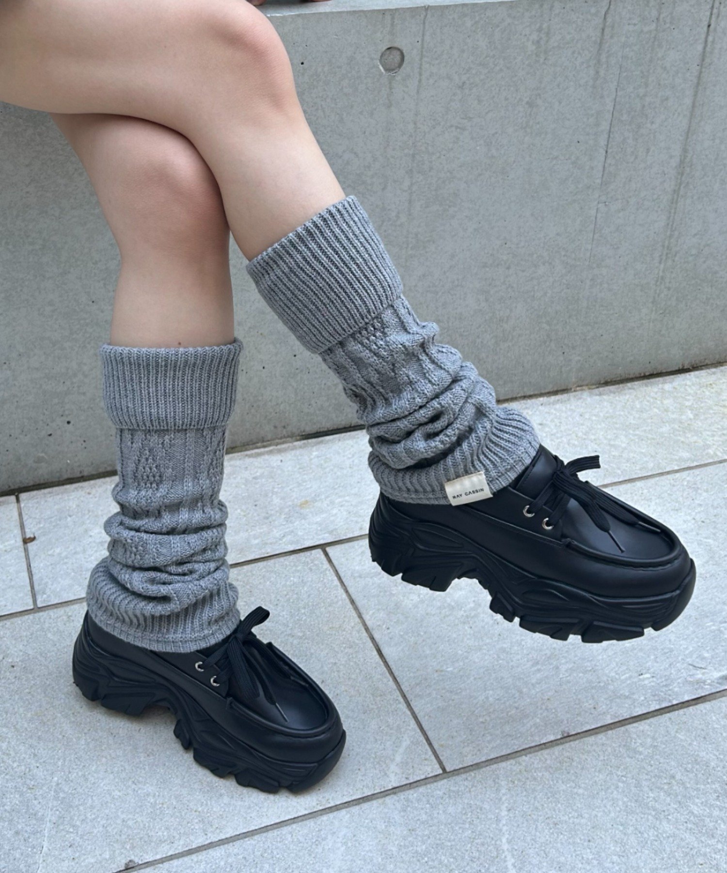 RAY CASSIN(レイカズン) ケーブルレッグウォーマー