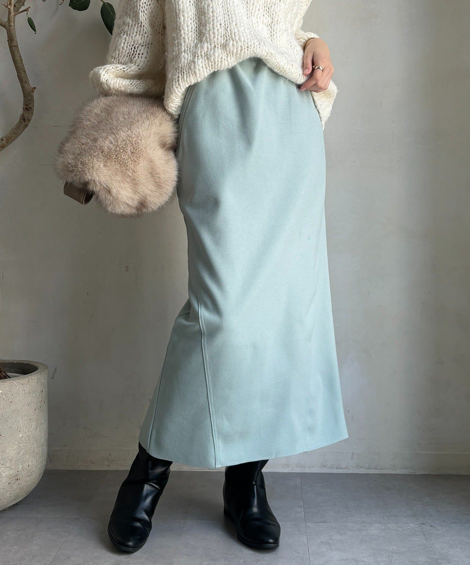 DOUDOU(ドゥドゥ) ウーリージャージースカート