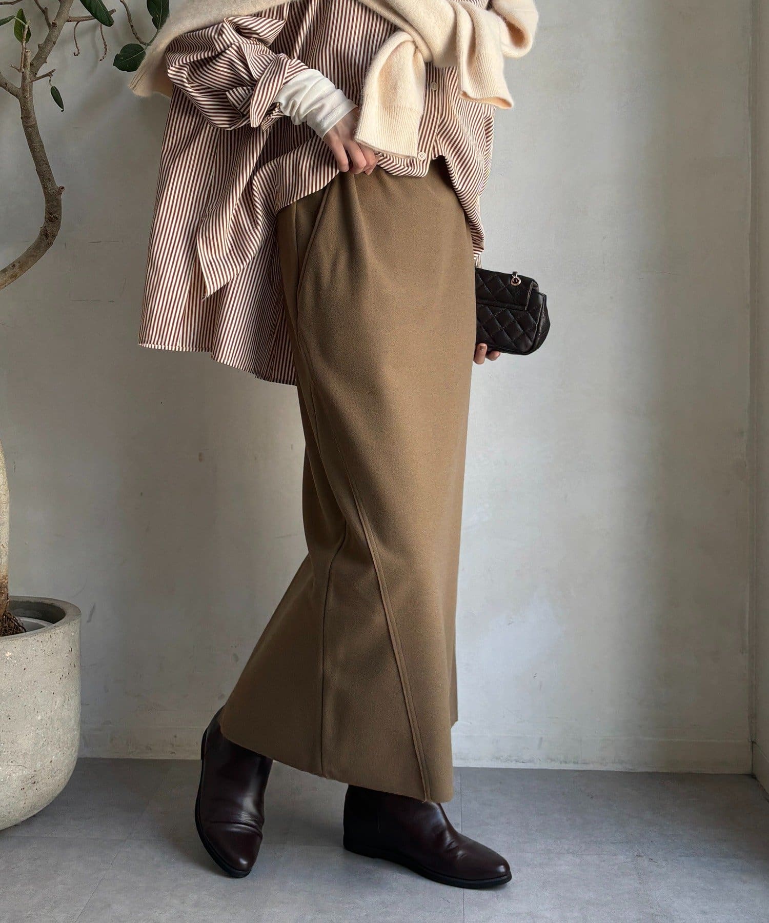 DOUDOU(ドゥドゥ) ウーリージャージースカート