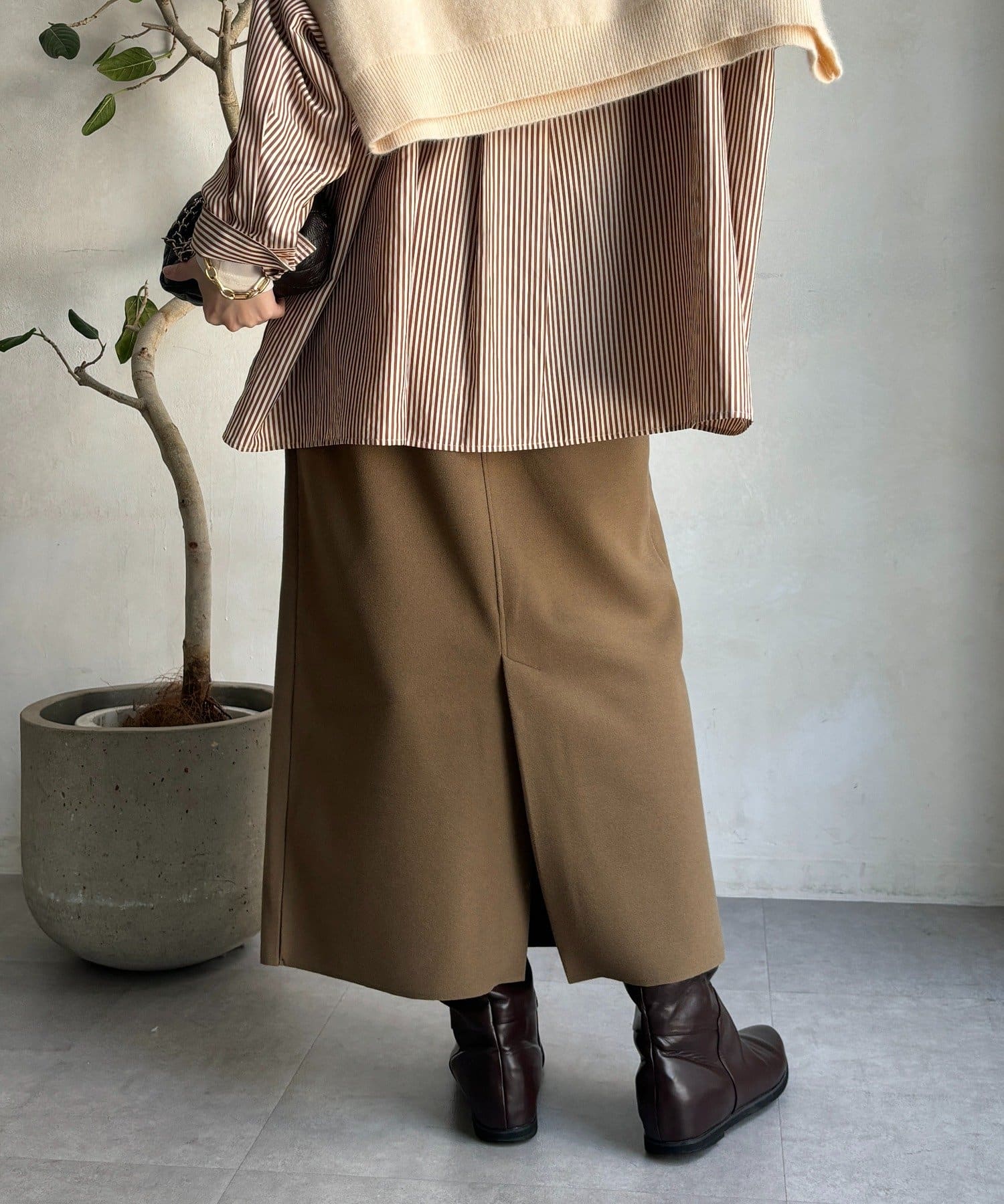 DOUDOU(ドゥドゥ) ウーリージャージースカート