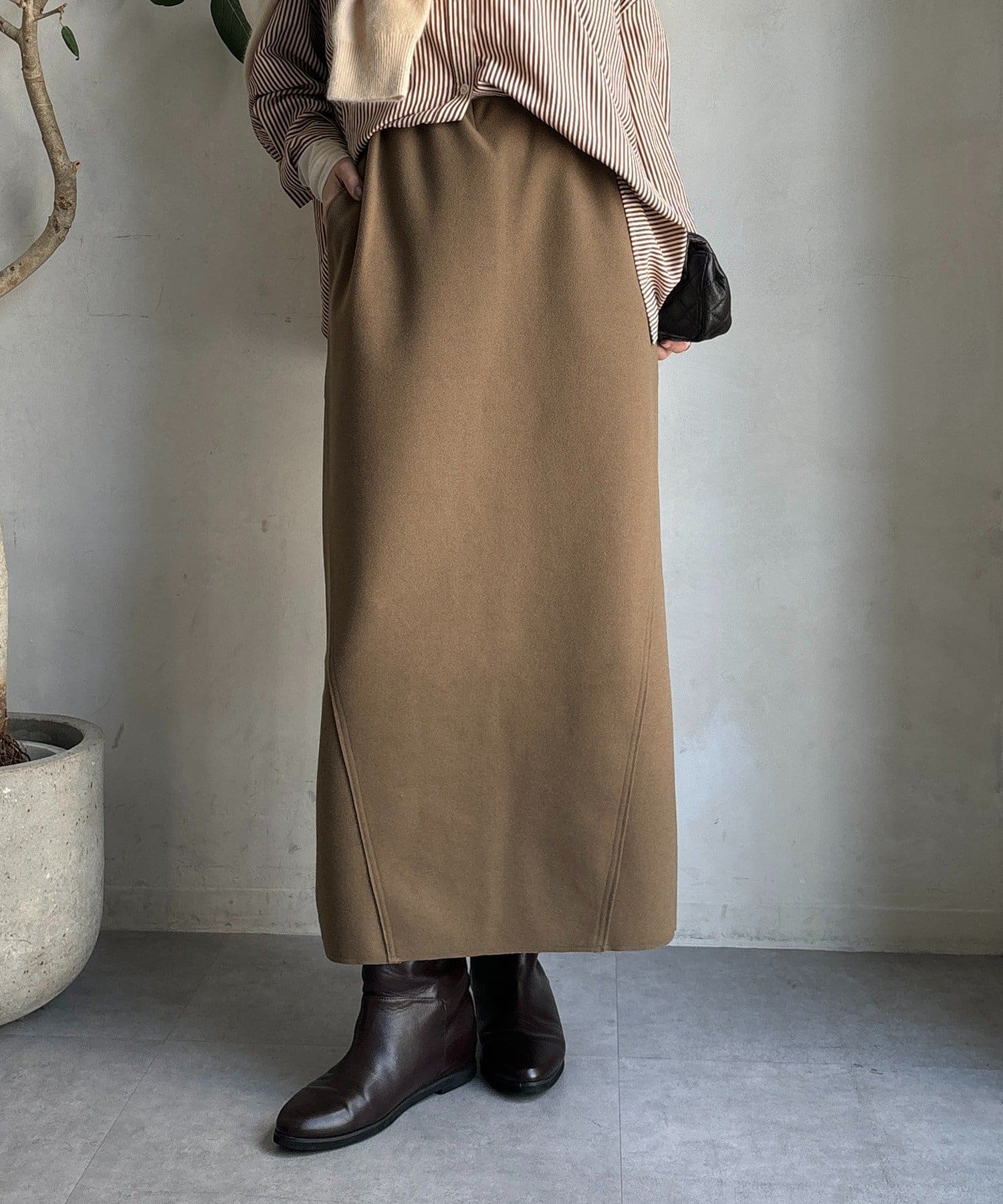 DOUDOU(ドゥドゥ) ウーリージャージースカート