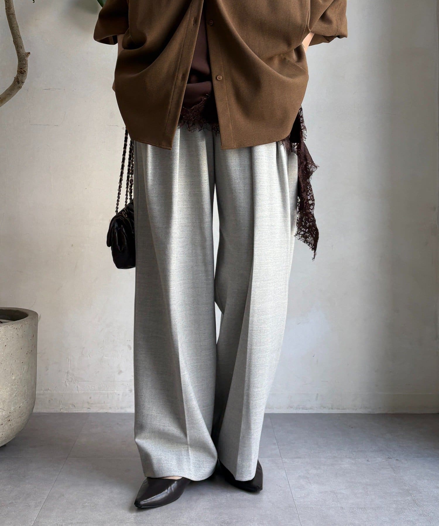 DOUDOU(ドゥドゥ) ソフト起毛ストレッチパンツ