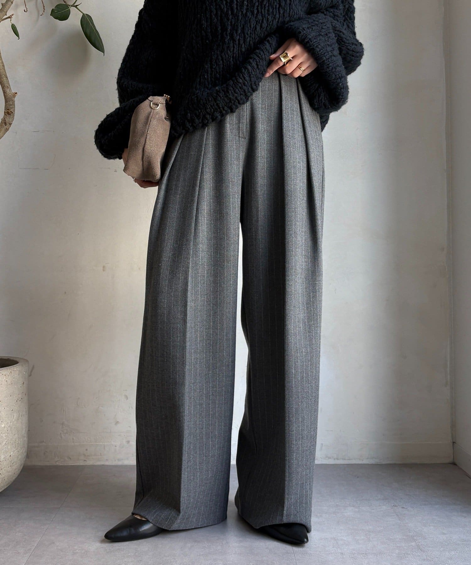 DOUDOU(ドゥドゥ) ソフト起毛ストレッチパンツ