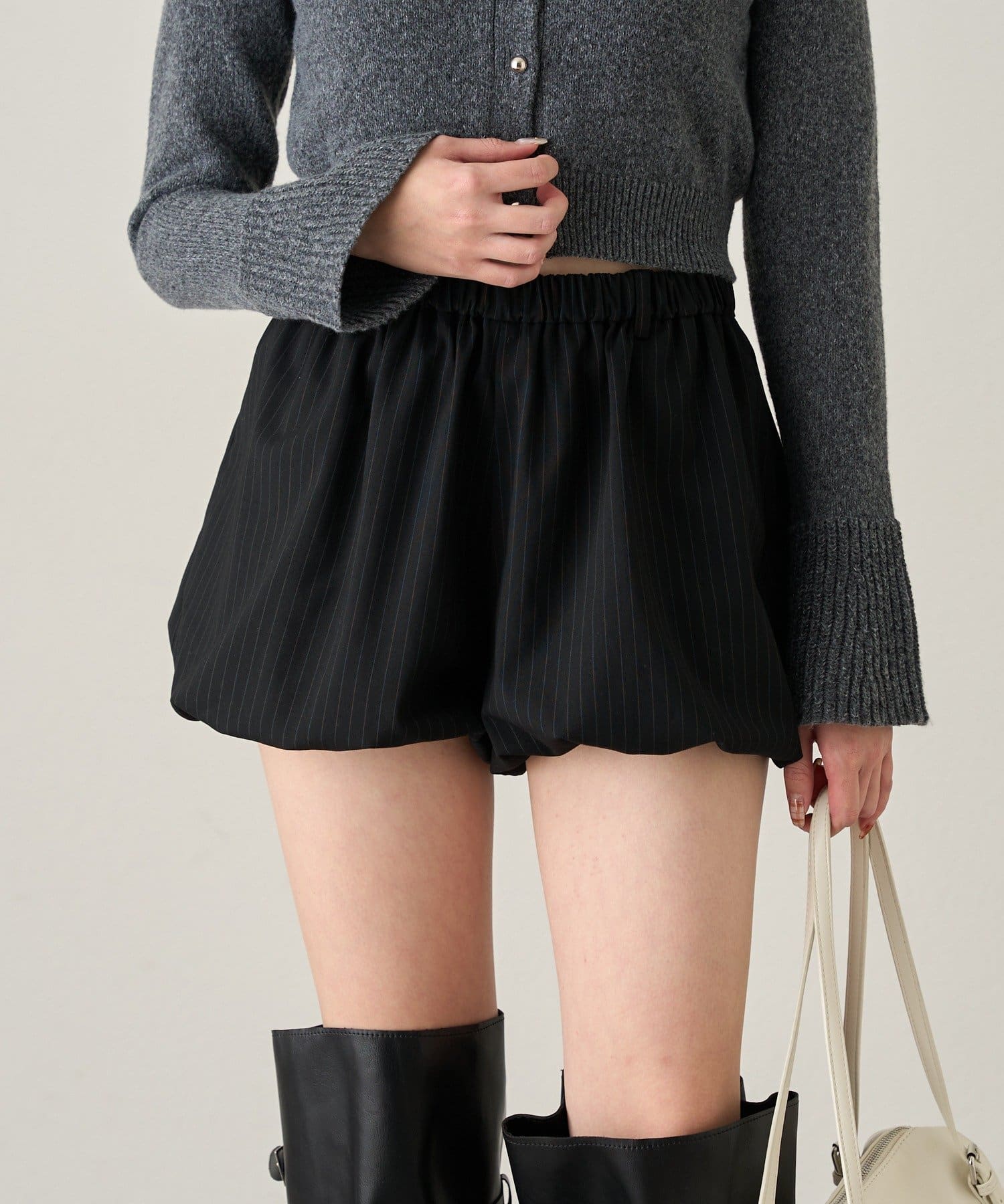 mline(エムライン) [mline]ストライプ バルーンスカパン