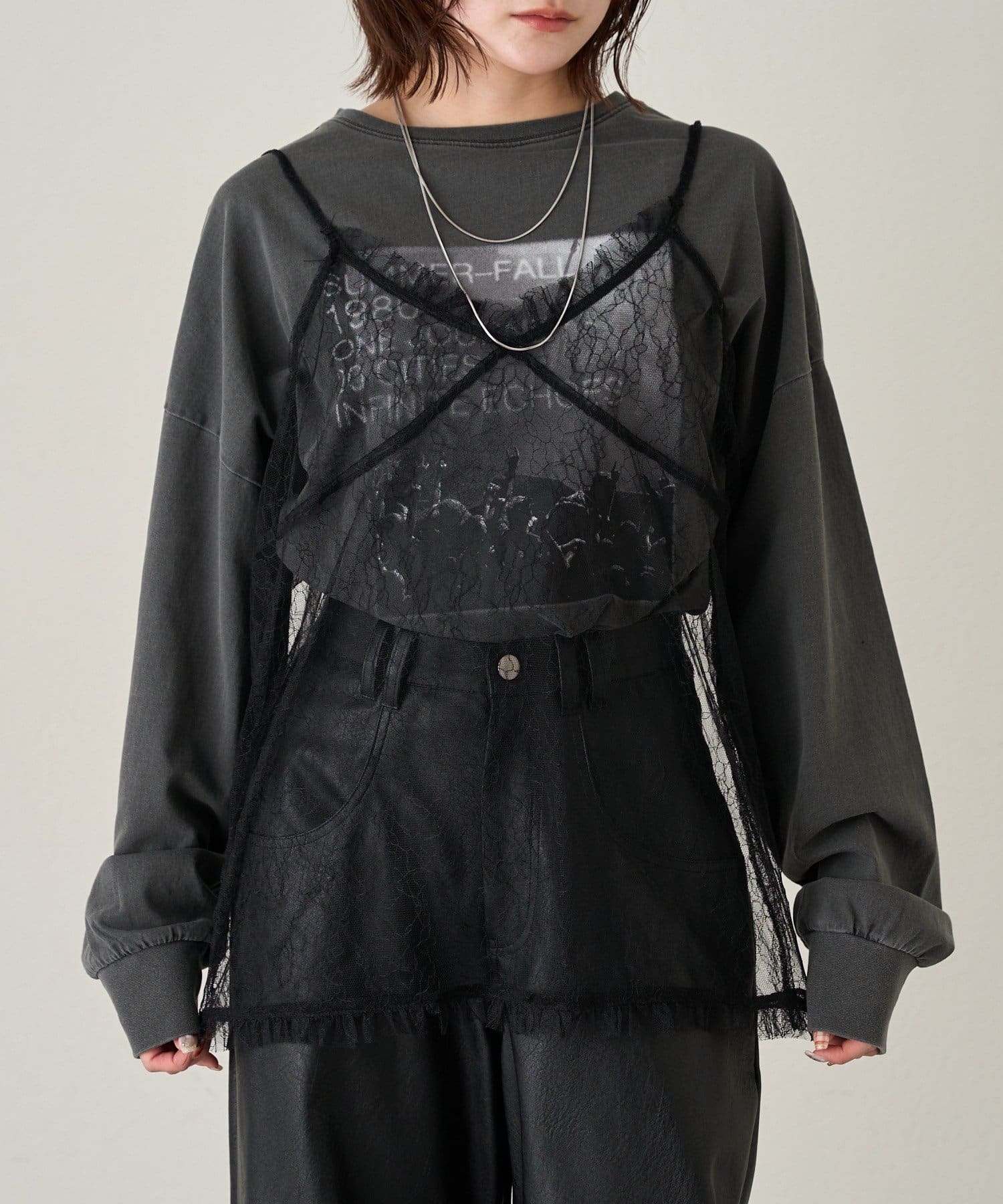 mline(エムライン) [mline]シアーレースキャミ