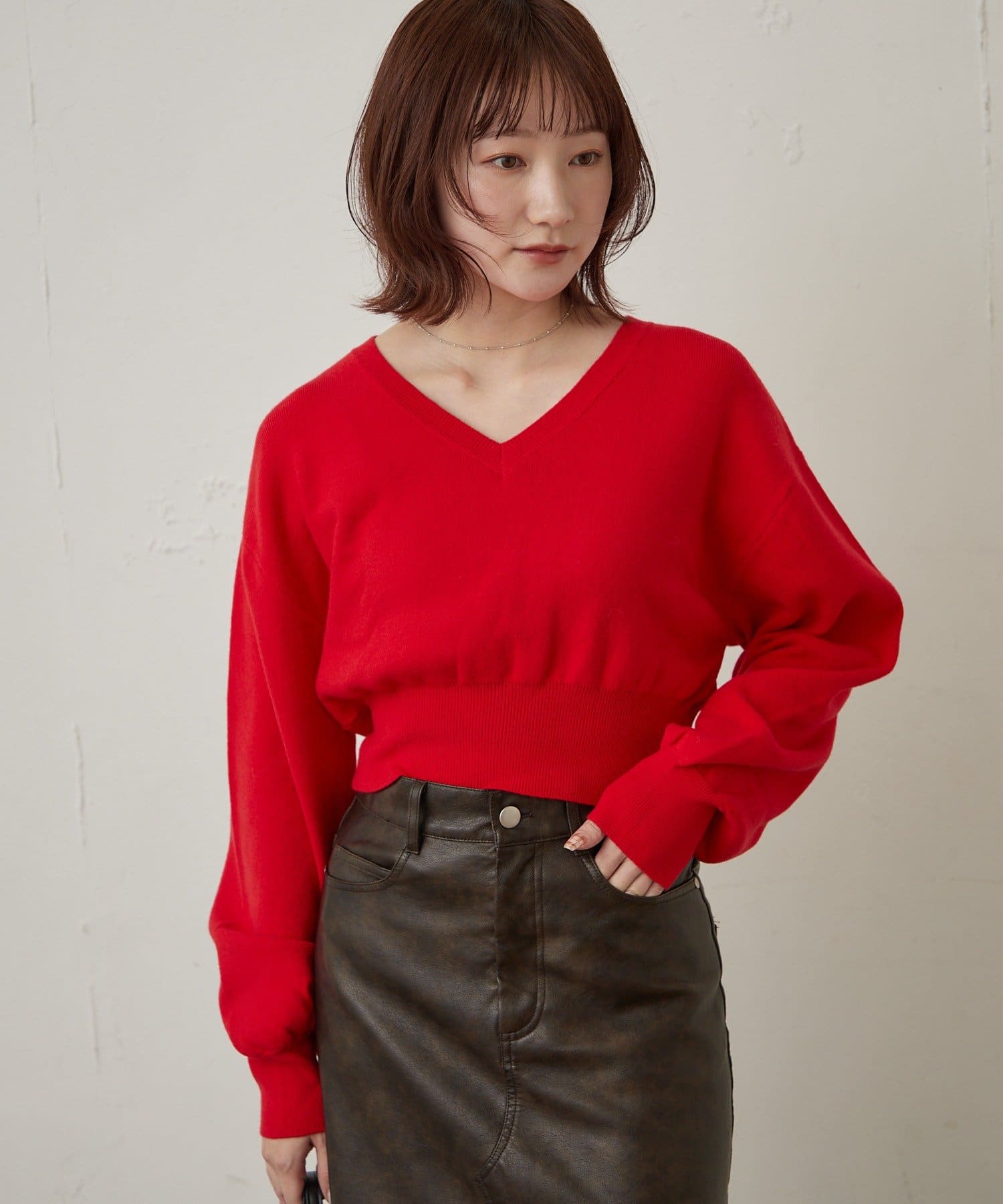 mline(エムライン) [mline]Vコンパクトニット