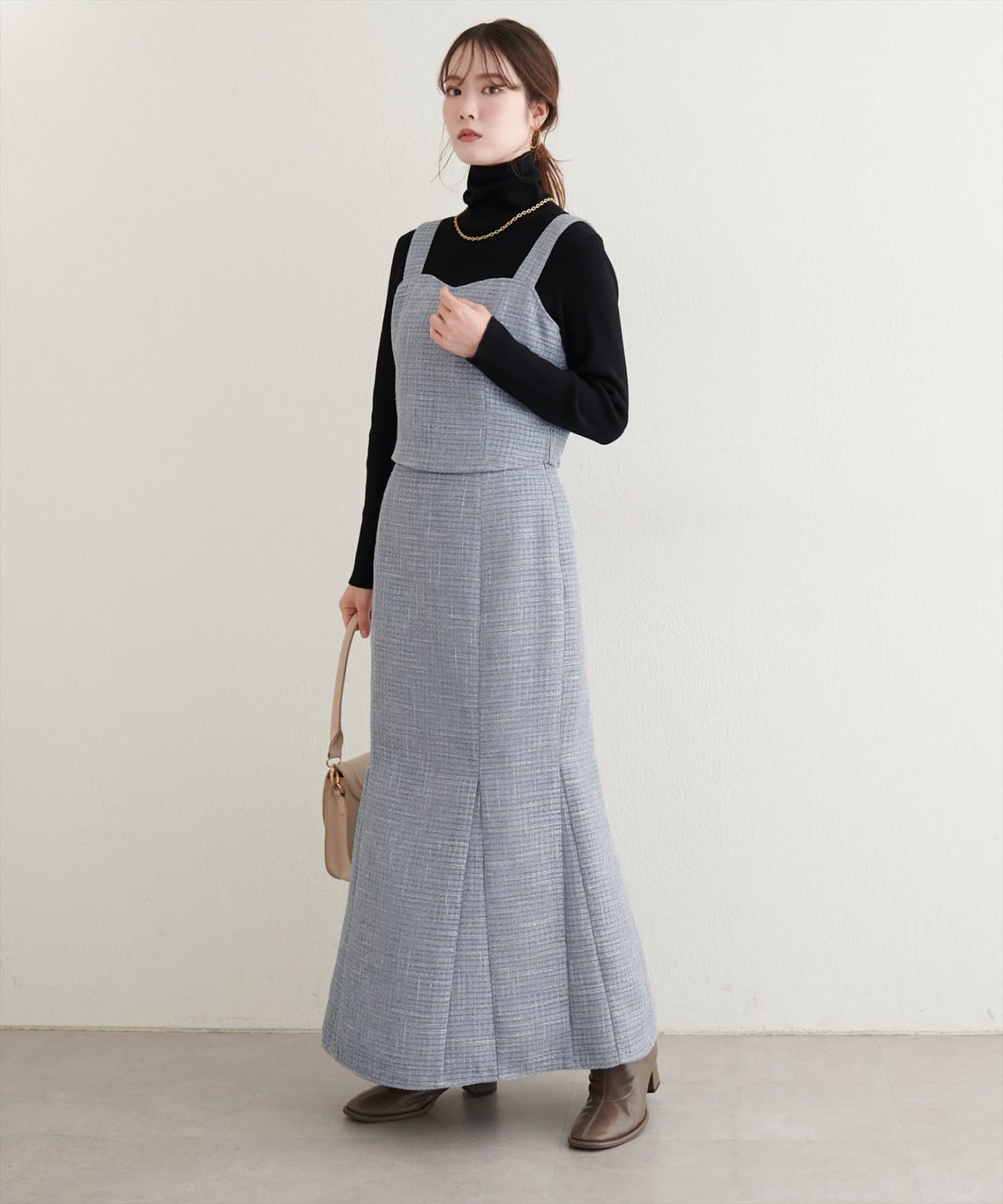 natural couture(ナチュラルクチュール) 〈airi〉ツイードマーメイドスカート