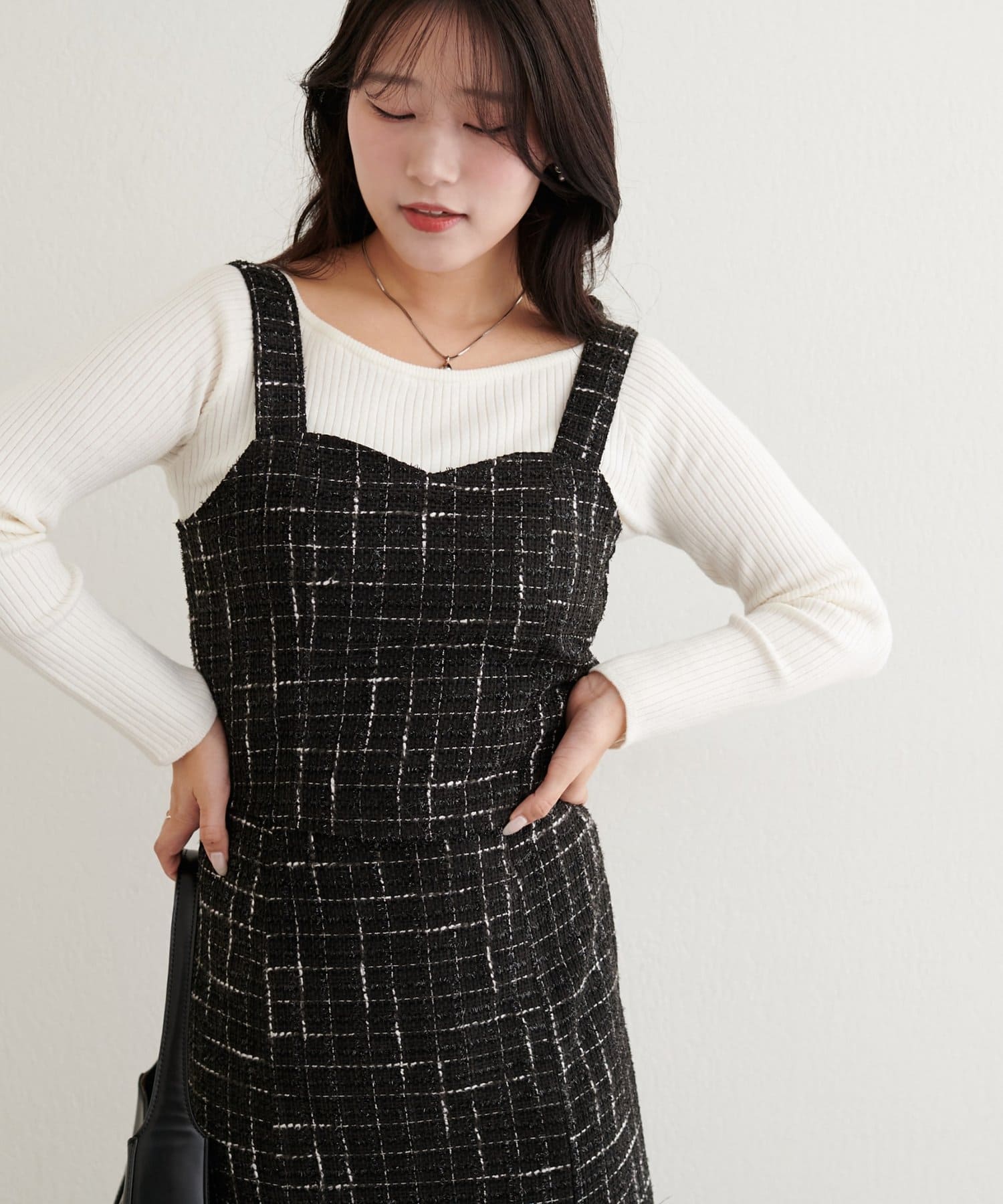 natural couture(ナチュラルクチュール) 〈airi〉ツイードビスチェ