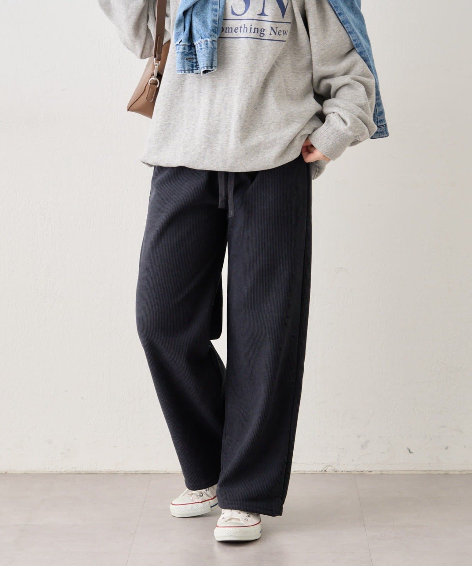 Remind me and forever(リマインドミーアンドフォーエバー) 【裏ベロアであたたか！】コール天イージーパンツ