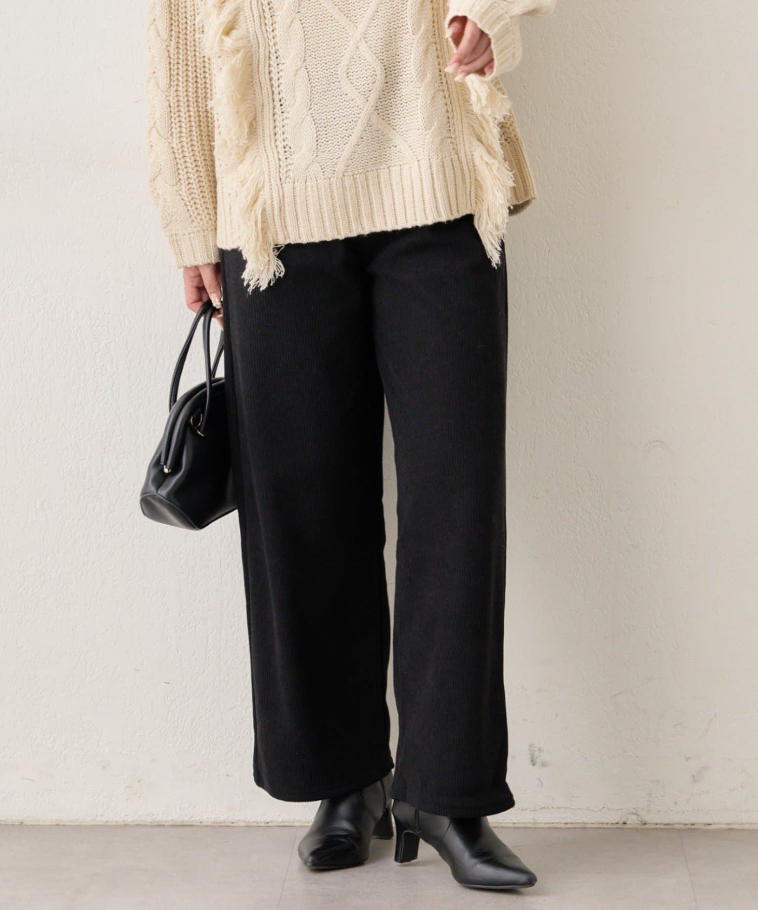 Remind me and forever(リマインドミーアンドフォーエバー) 【裏ベロアであたたか！】コール天イージーパンツ