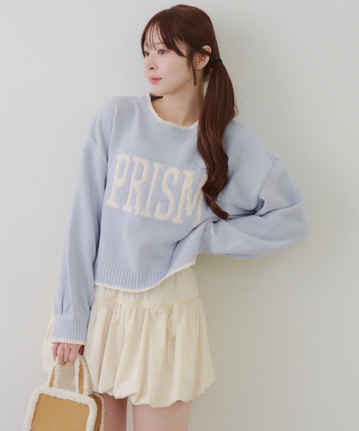 Remind me and forever(リマインドミーアンドフォーエバー) モール配色ラインロゴニット