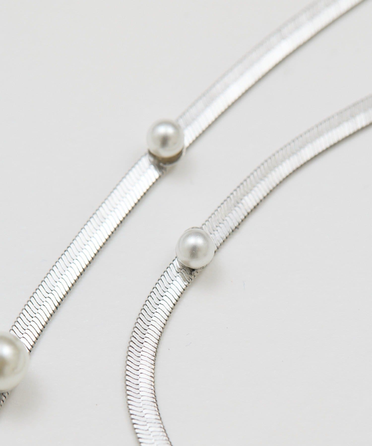 GALLARDAGALANTE(ガリャルダガランテ) パールスネークチェーンネックレス