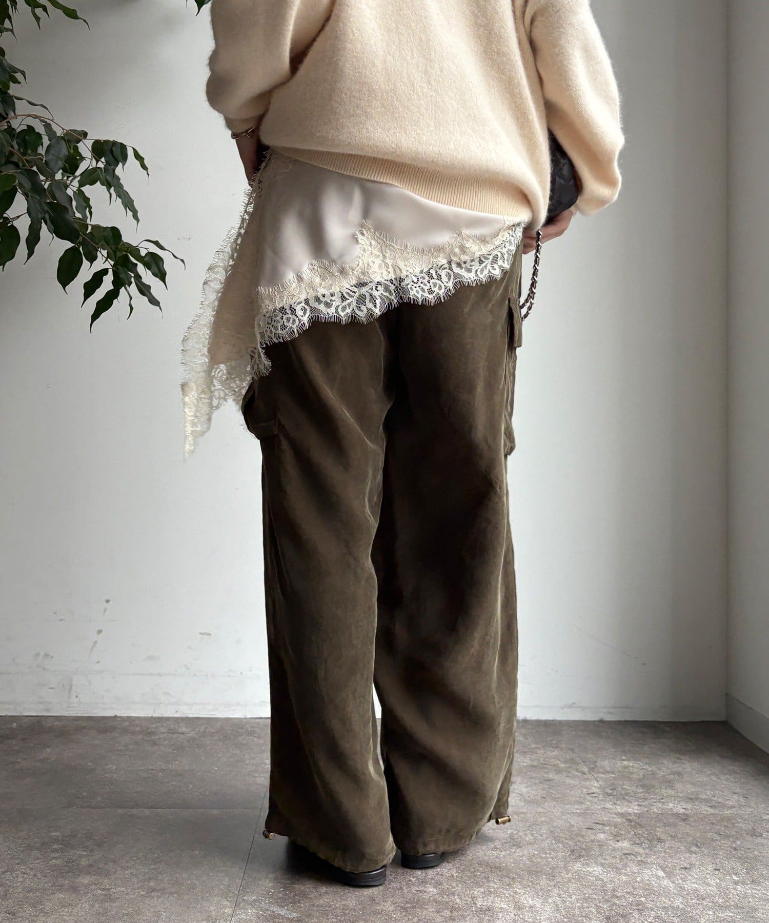 DOUDOU(ドゥドゥ) キュプラカーゴパンツ