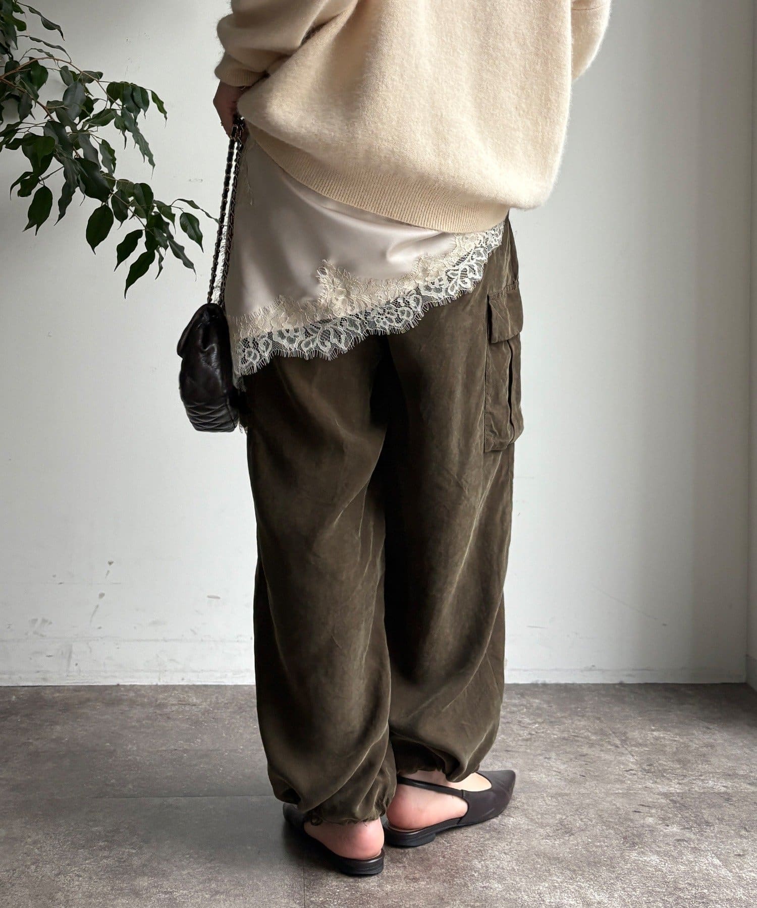 DOUDOU(ドゥドゥ) キュプラカーゴパンツ