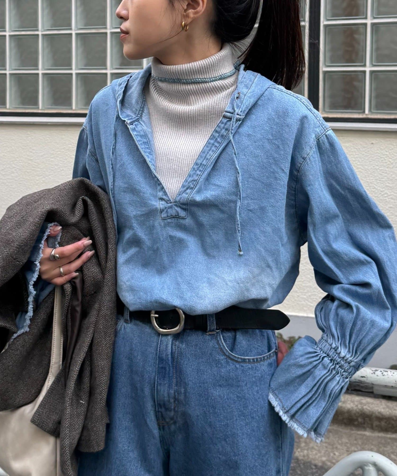 CIAOPANIC TYPY(チャオパニックティピー) デニムフーディーシャツ