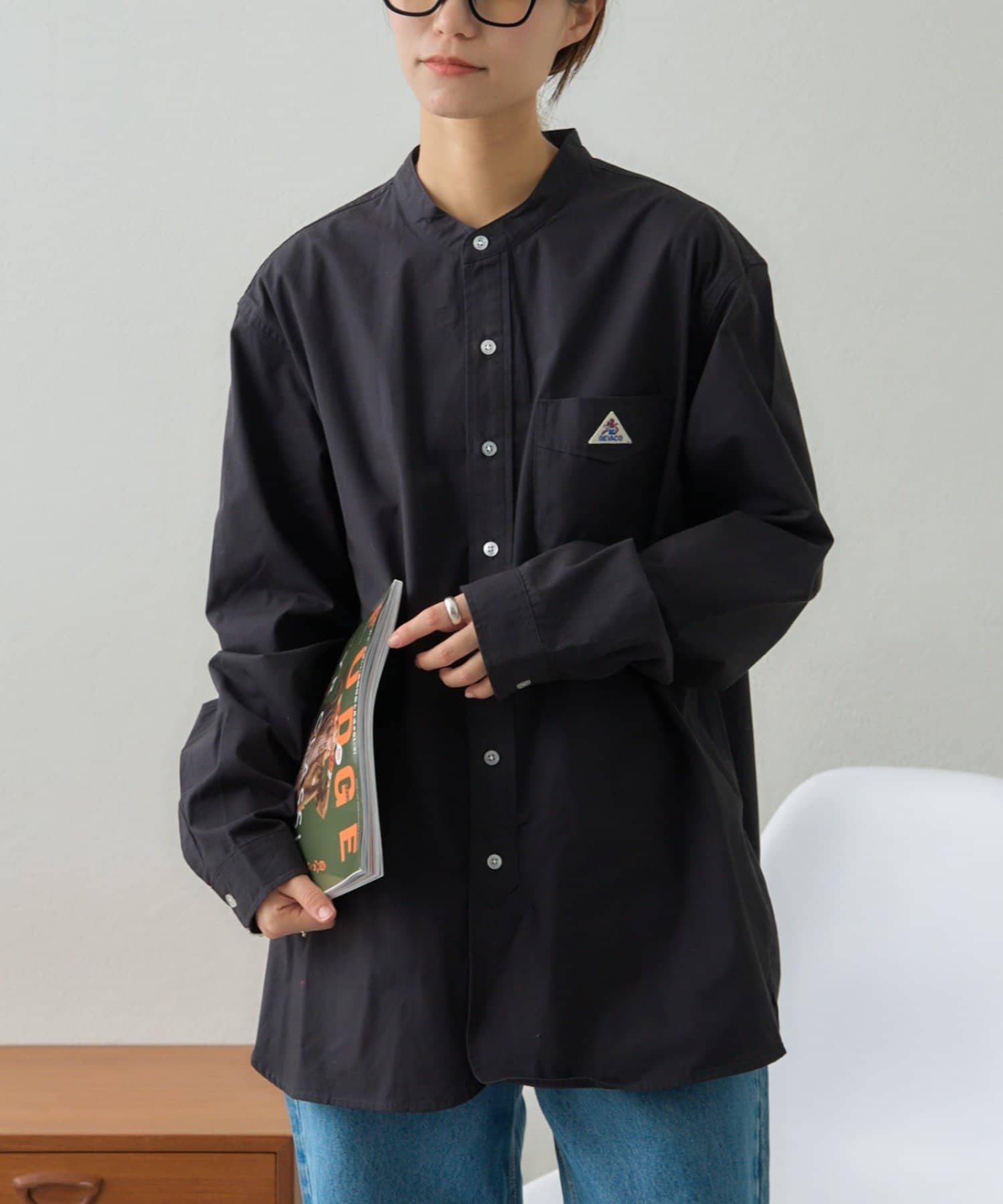 CIAOPANIC TYPY(チャオパニックティピー) 【GEVACO】起毛バンドカラーシャツ