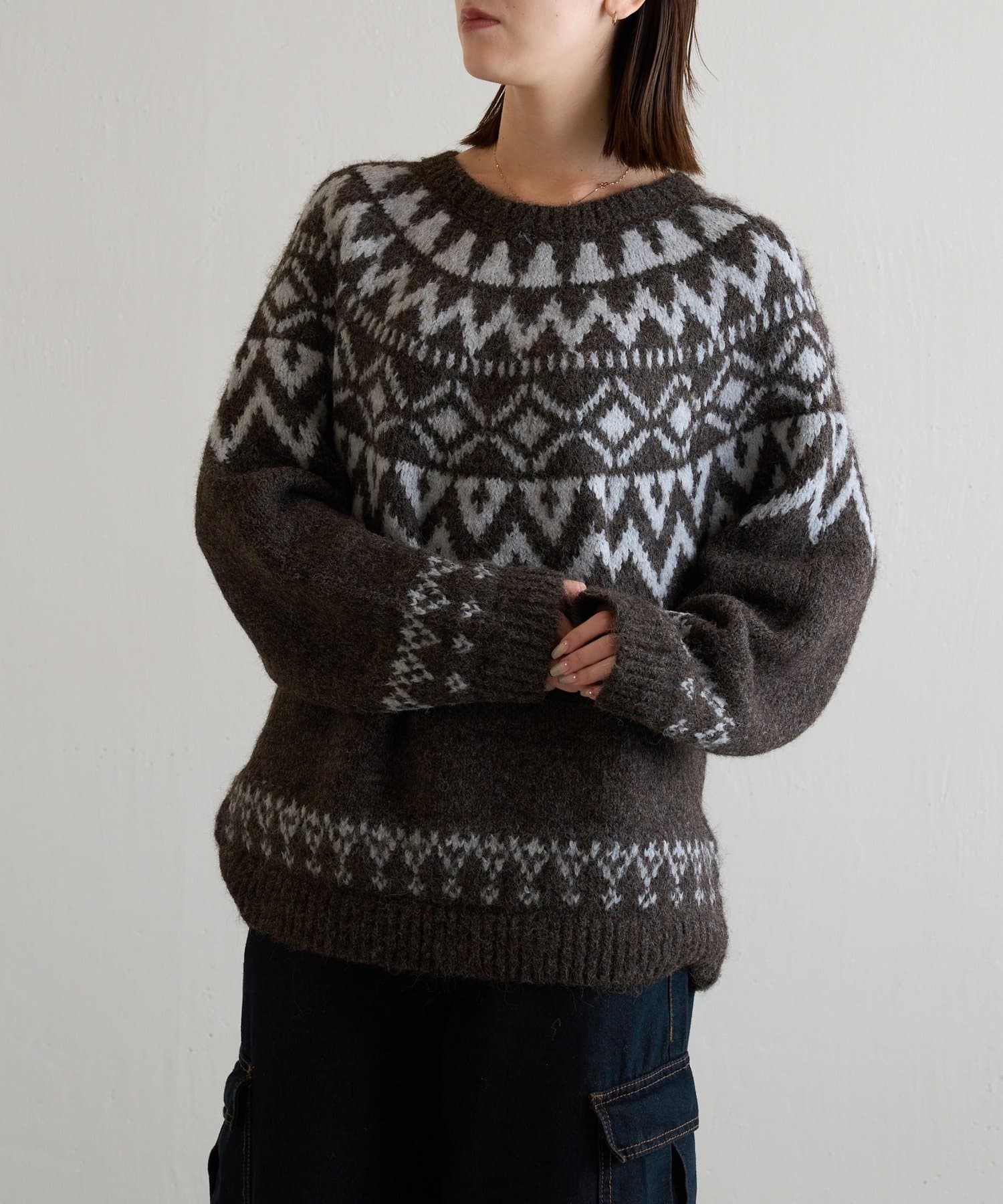 -goocy-(グーシー) ノルディック柄ニット