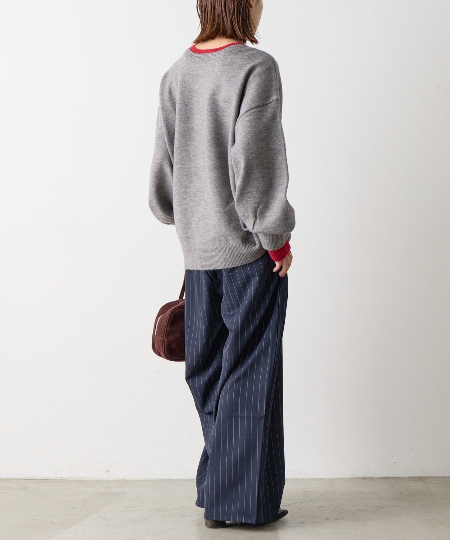 -goocy-(グーシー) 【一枚でオシャレ見え】レイヤードライクヘンリーネックプルオーバー