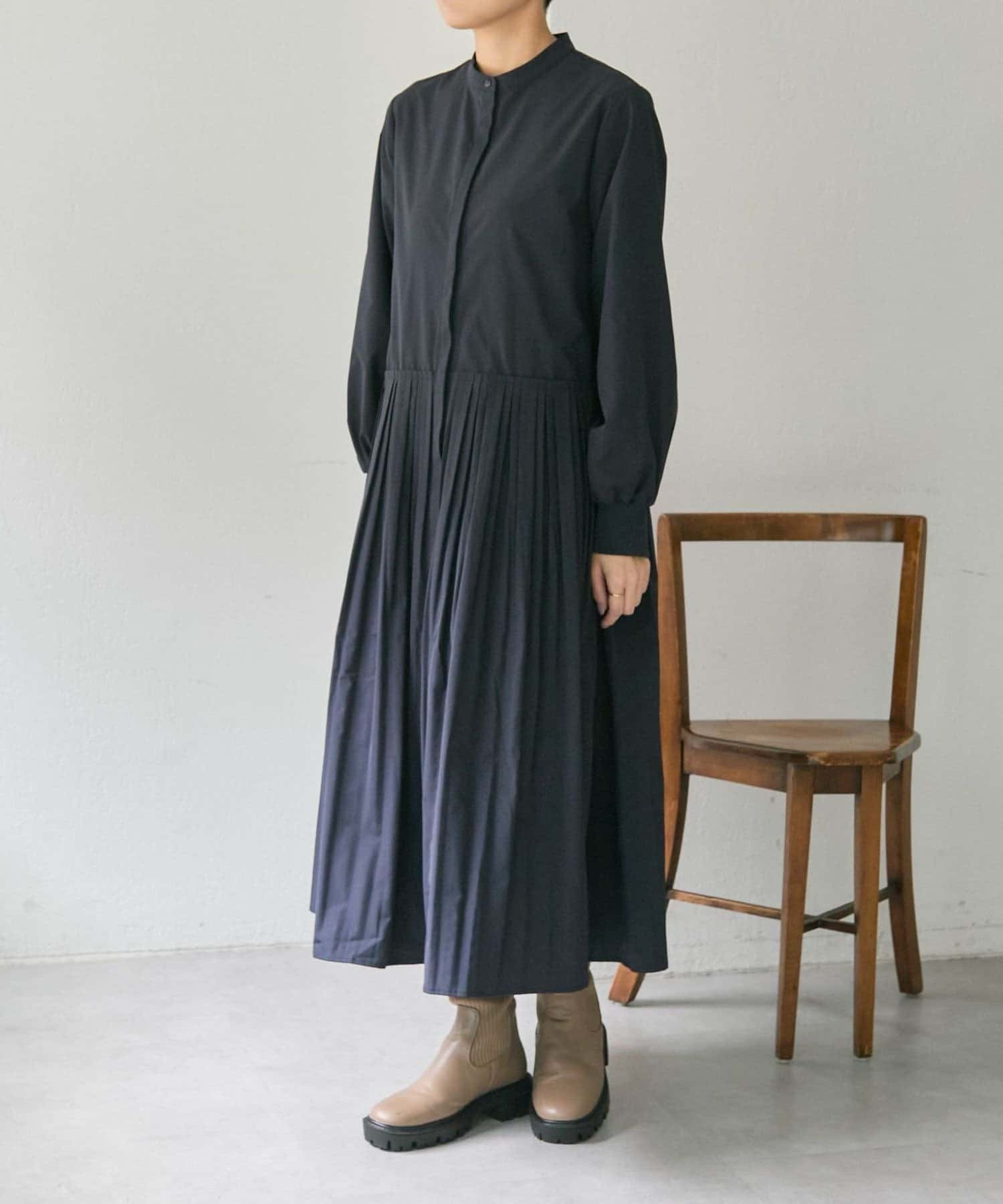 ear PAPILLONNER(イア パピヨネ) 消しプリーツワンピース【SUM1 STYLE(スミスタイル)】