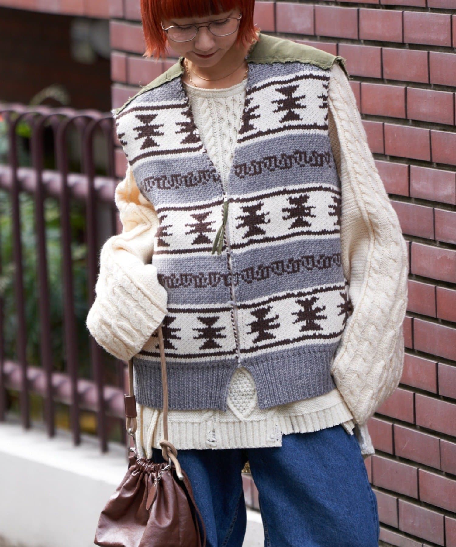 CIAOPANIC TYPY(チャオパニックティピー) 【etsinta/エシンタ】リメイクミリタリーツイルカウチンベスト