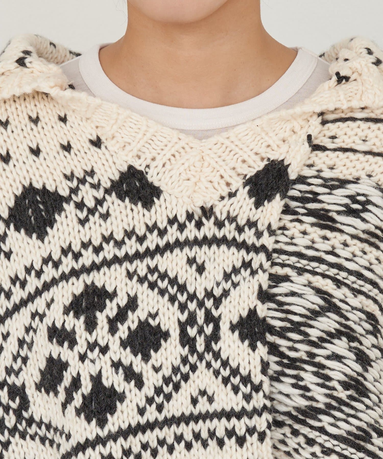 CIAOPANIC TYPY(チャオパニックティピー) 【etsinta/エシンタ】ジャガードリメイクショートフードベスト