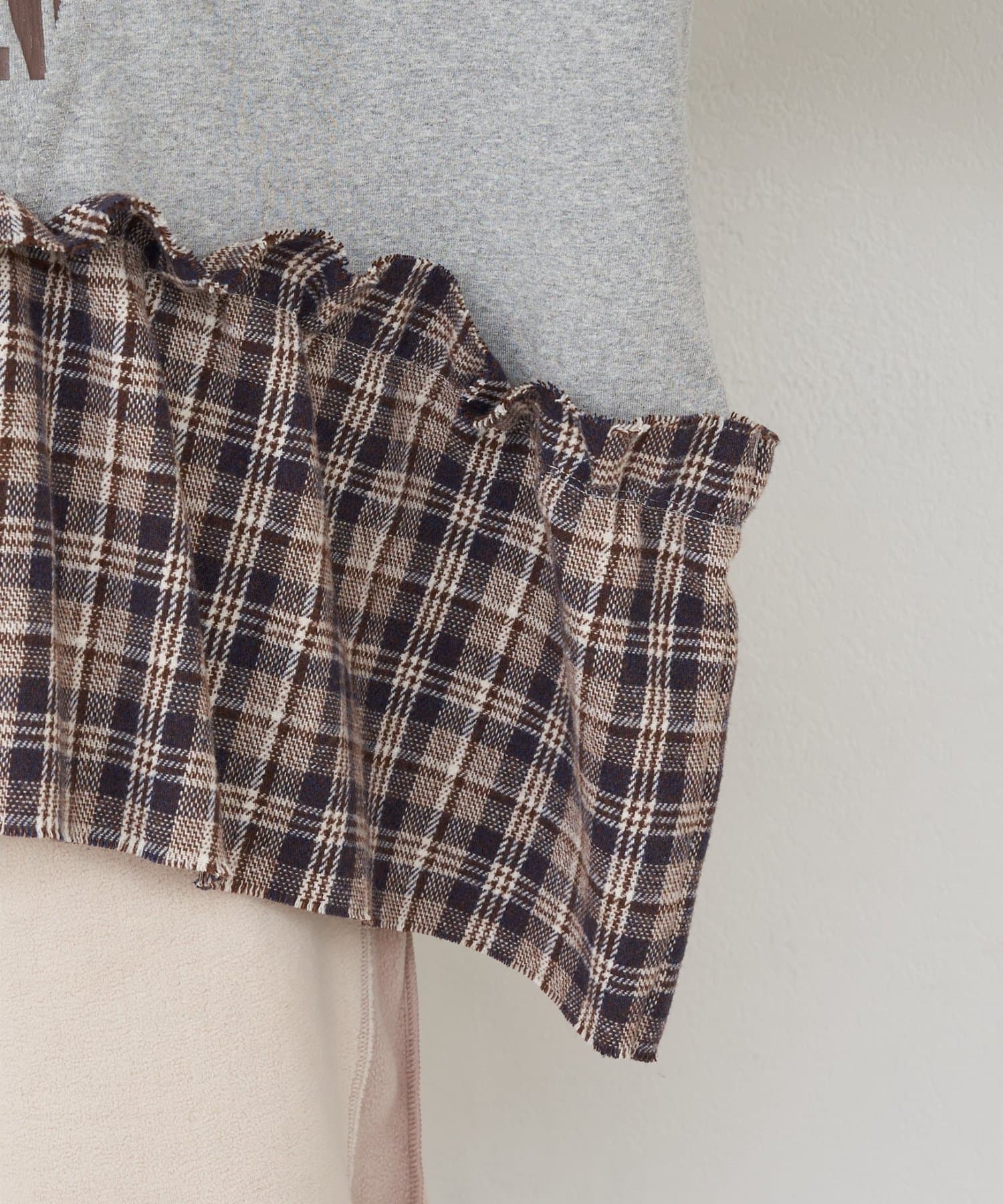 CIAOPANIC TYPY(チャオパニックティピー) 【etsinta/エシンタ】リメイクチェックフリルtee